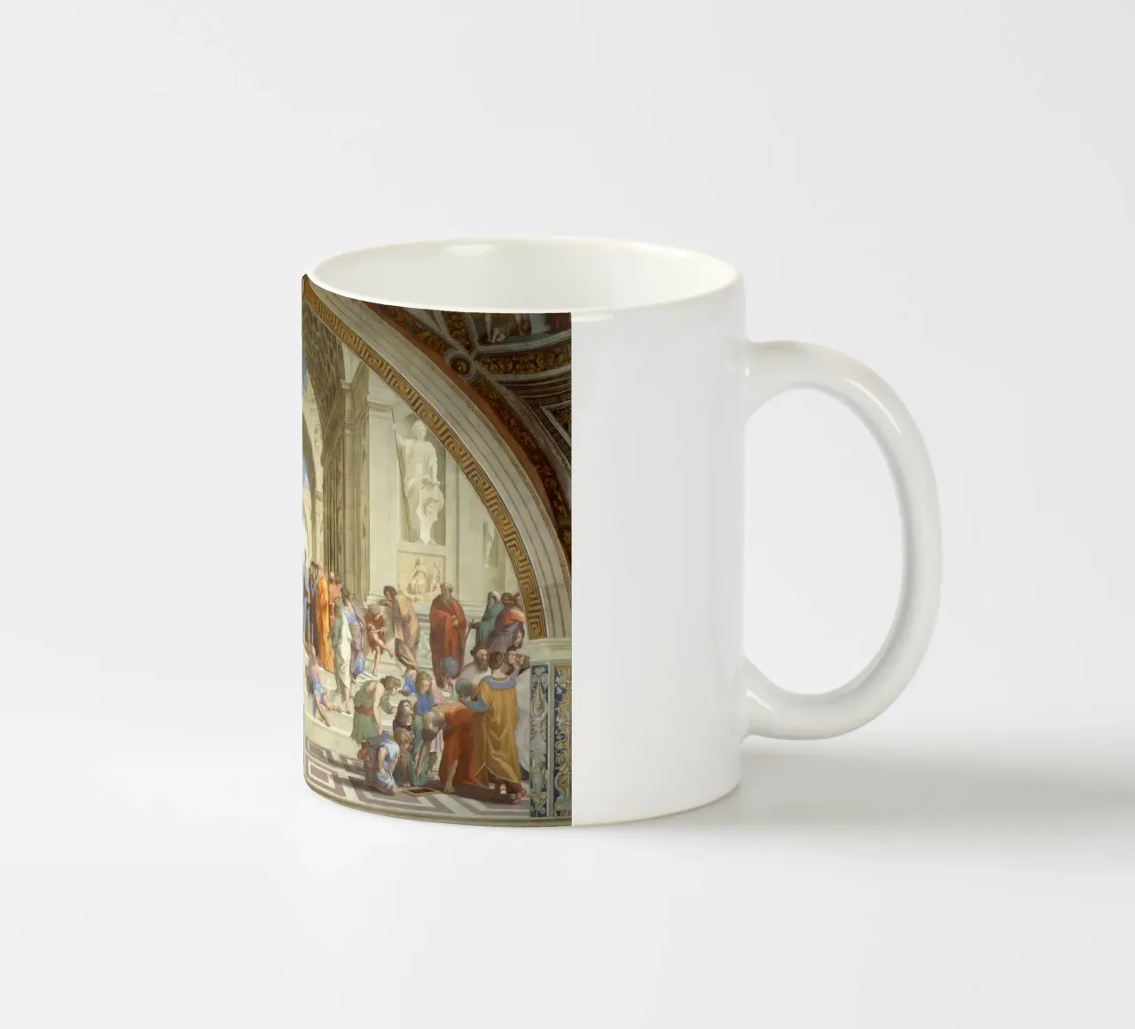 Raffaello - La scuola di Atene, 1511 tazza in ceramica da Timeless Artworks