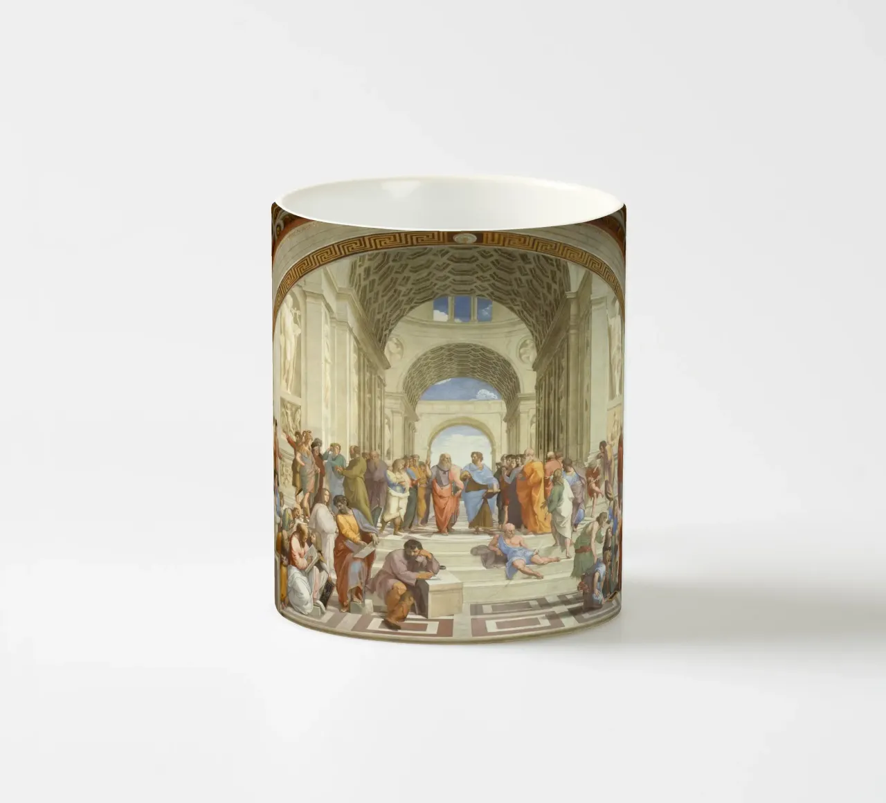 Raffaello - La scuola di Atene, 1511 tazza in ceramica da Timeless Artworks