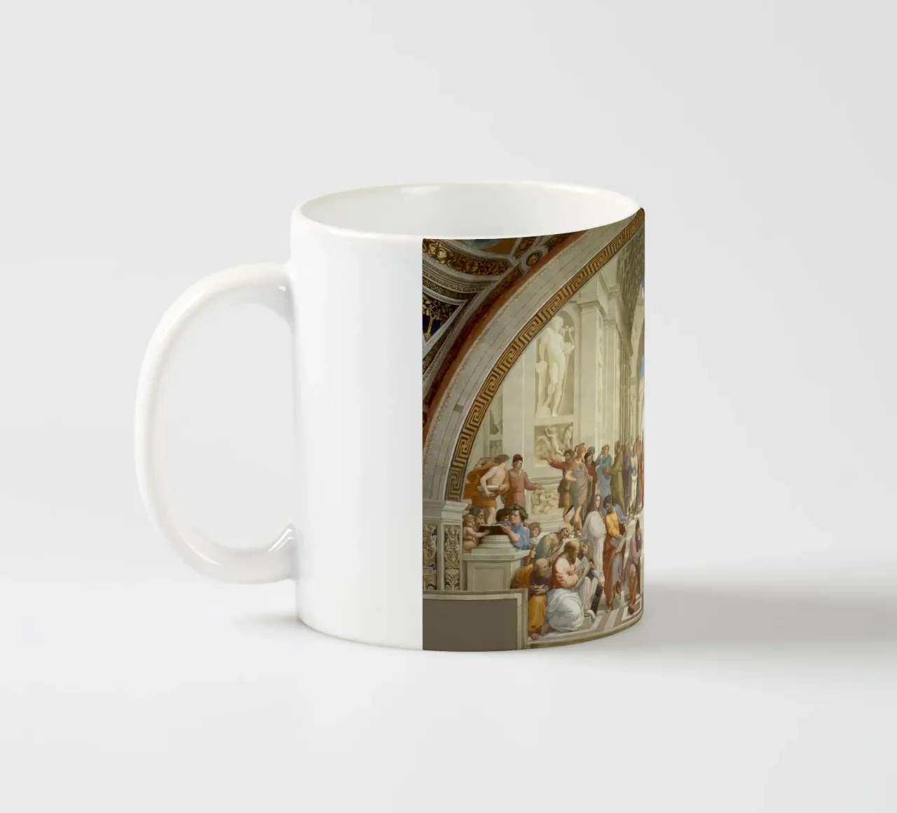 Raffaello - La scuola di Atene, 1511 tazza in ceramica da Timeless Artworks