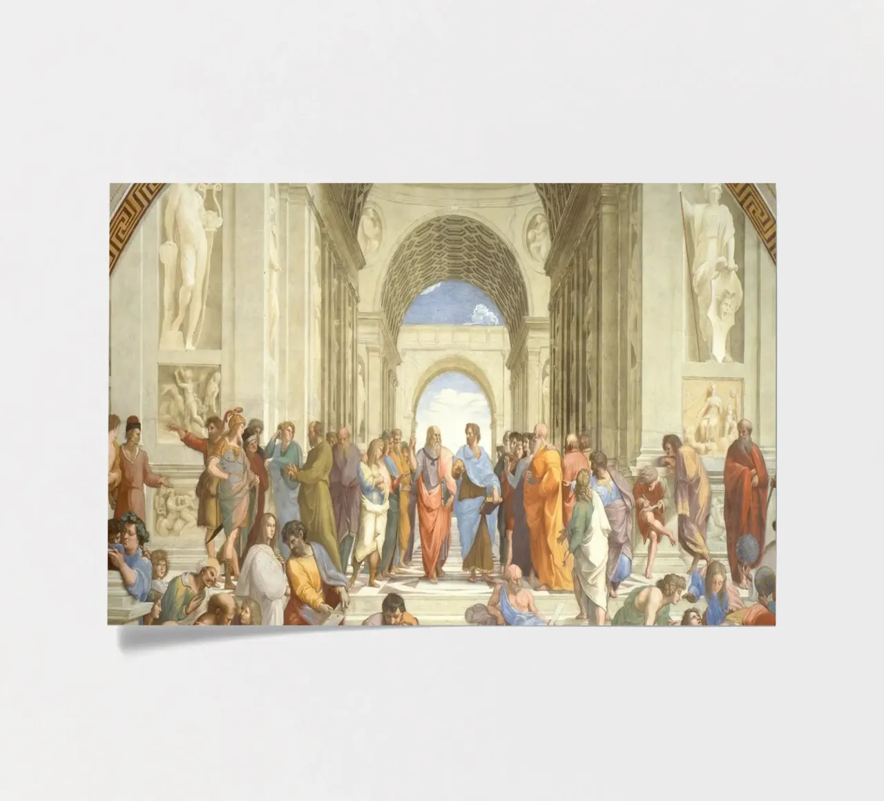 Raphaël - L'École d'Athènes, 1511 planche autocollant de Timeless Artworks