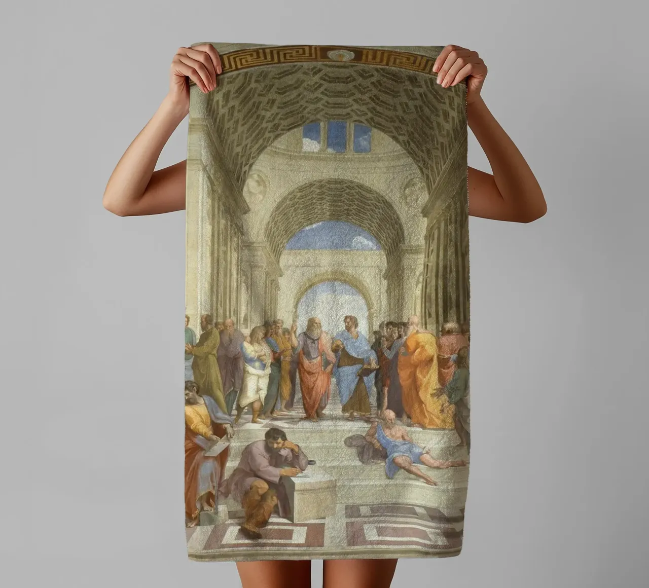 Raffaello - La scuola di Atene, 1511 asciugamano da bagno da Timeless Artworks