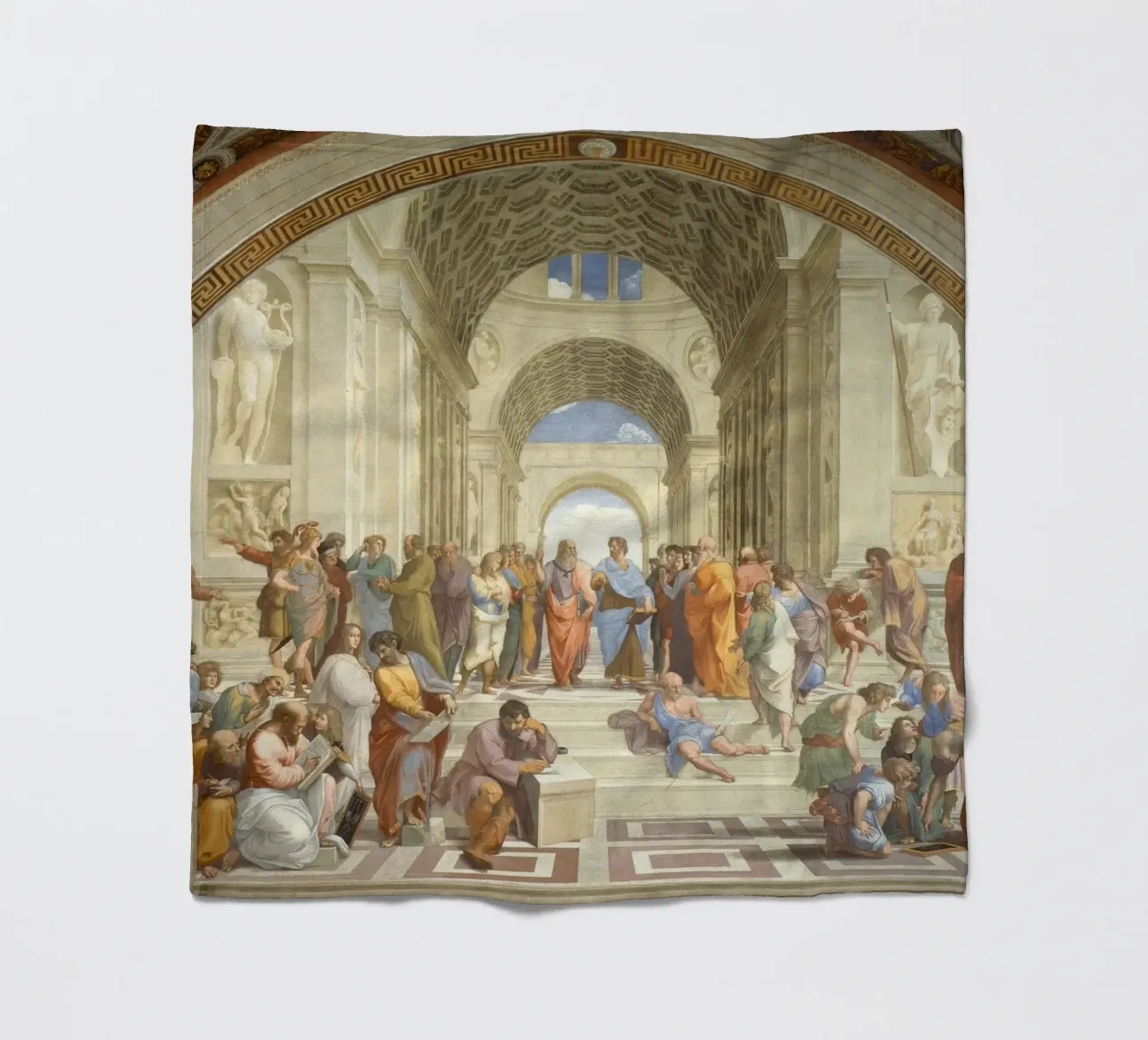 Raffaello - La scuola di Atene, 1511 coperta in pile da Timeless Artworks