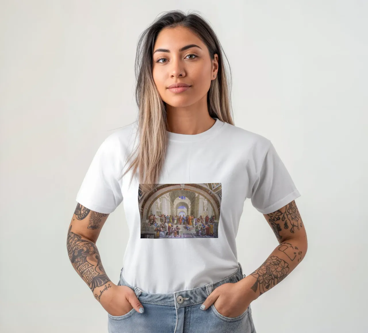 Raffaello - La scuola di Atene t-shirt da Timeless Artworks