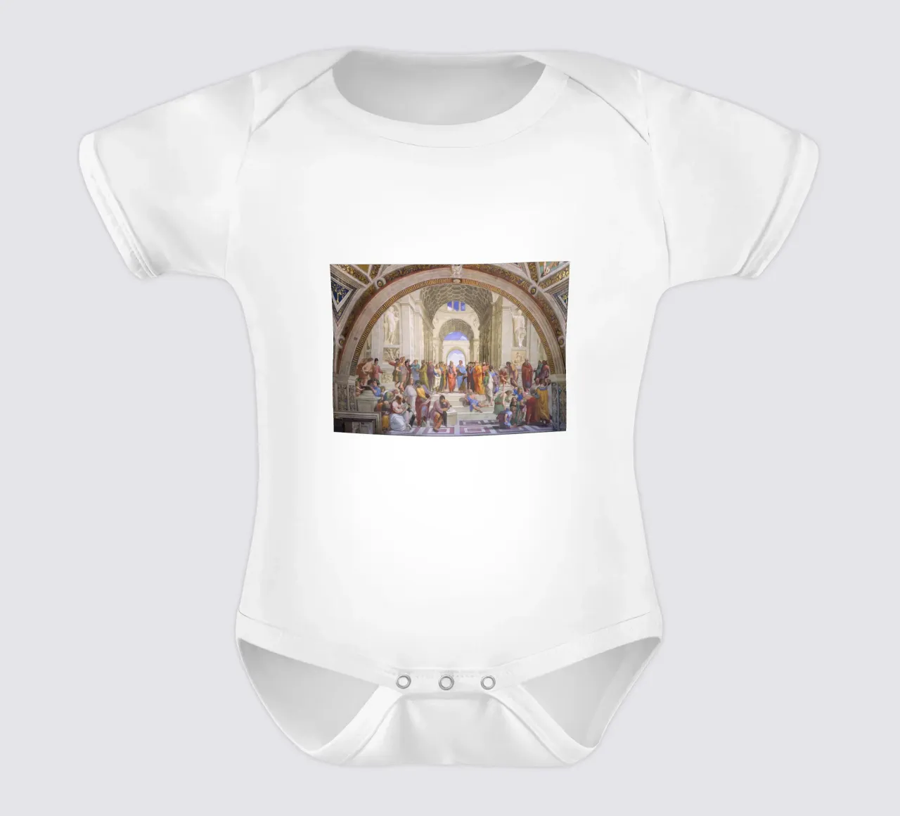 Raffaello - La scuola di Atene body neonato maniche corte da Timeless Artworks