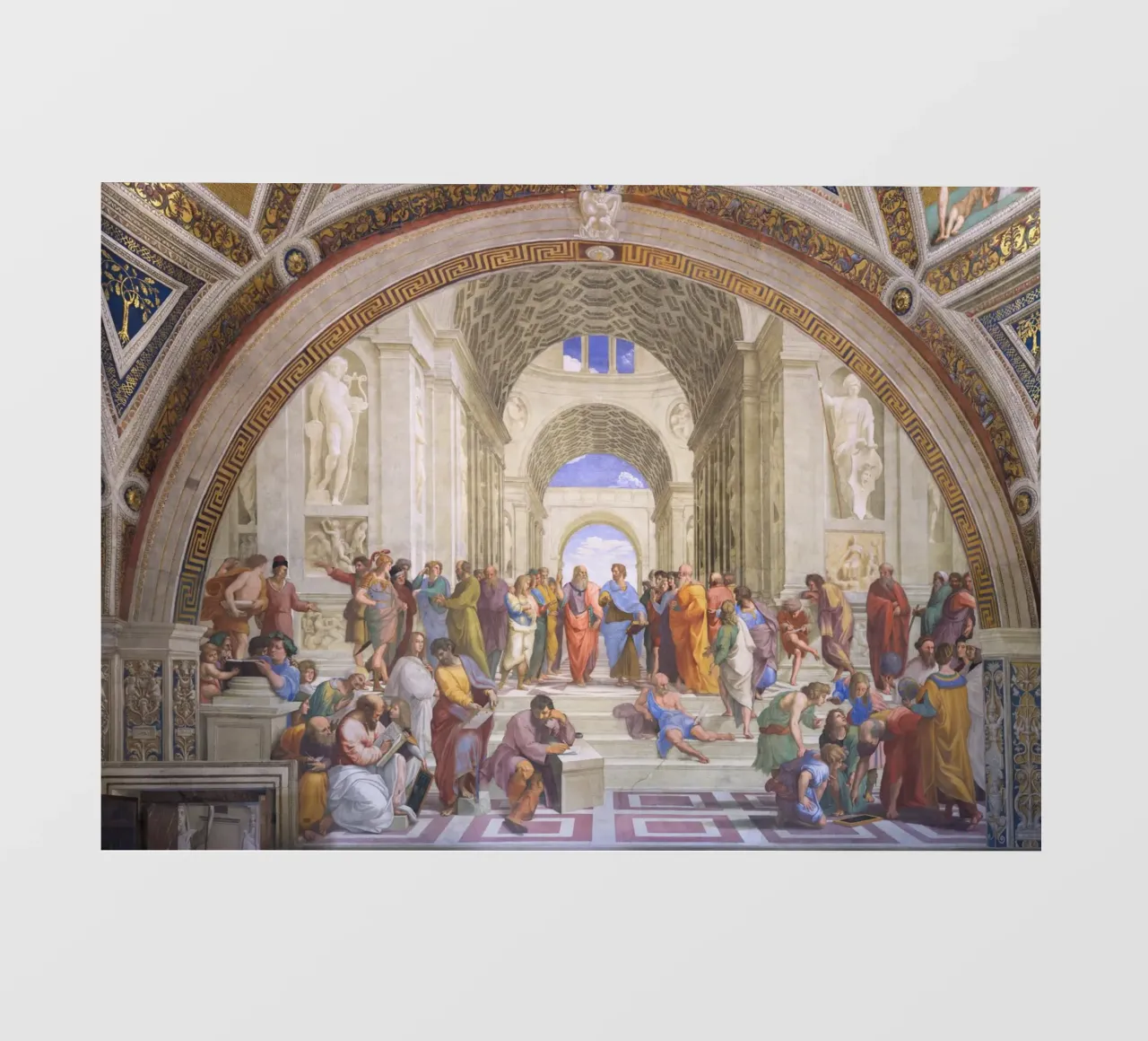 Raffaello - La scuola di Atene pellicola backlit da Timeless Artworks