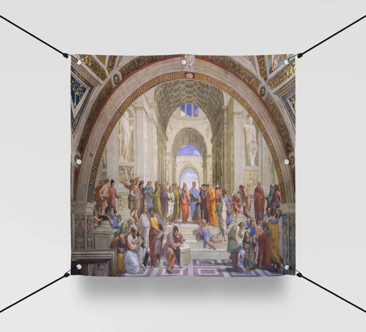Raffaello - La scuola di Atene telo in pvc da Timeless Artworks
