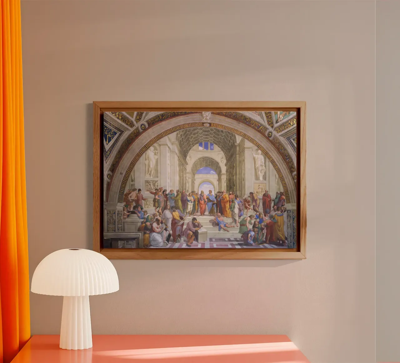 Raffaello - La scuola di Atene alluminio dibond da Timeless Artworks