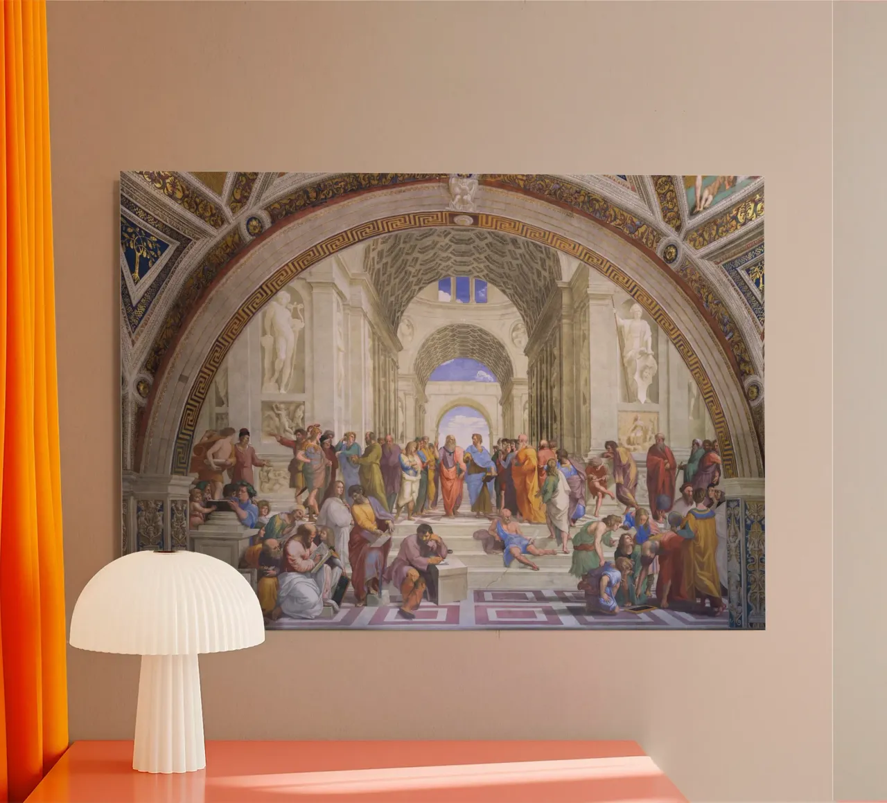 Raffaello - La scuola di Atene alluminio dibond da Timeless Artworks