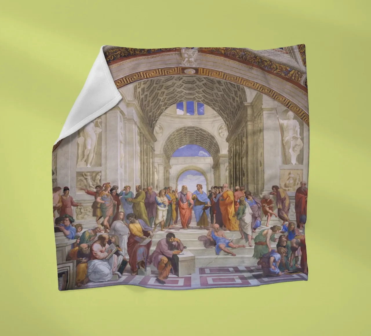 Raffaello - La scuola di Atene coperta in pile da Timeless Artworks