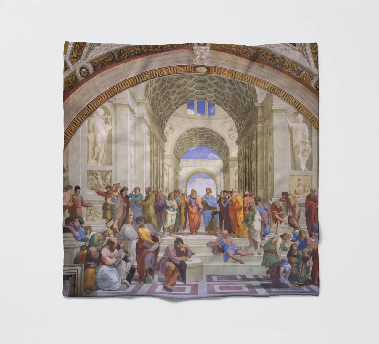 Raffaello - La scuola di Atene coperta in pile da Timeless Artworks