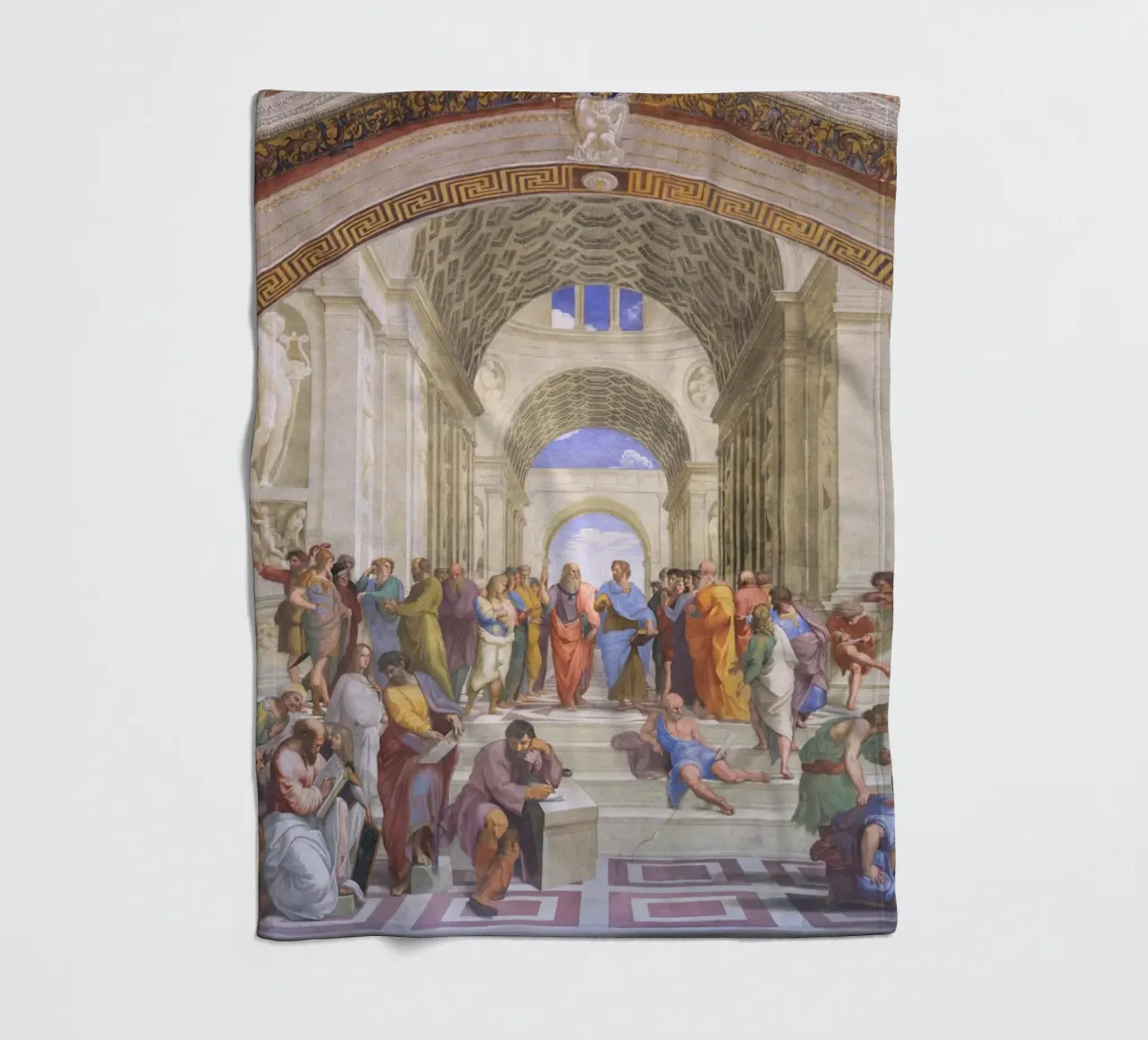 Raffaello - La scuola di Atene coperta in pile da Timeless Artworks