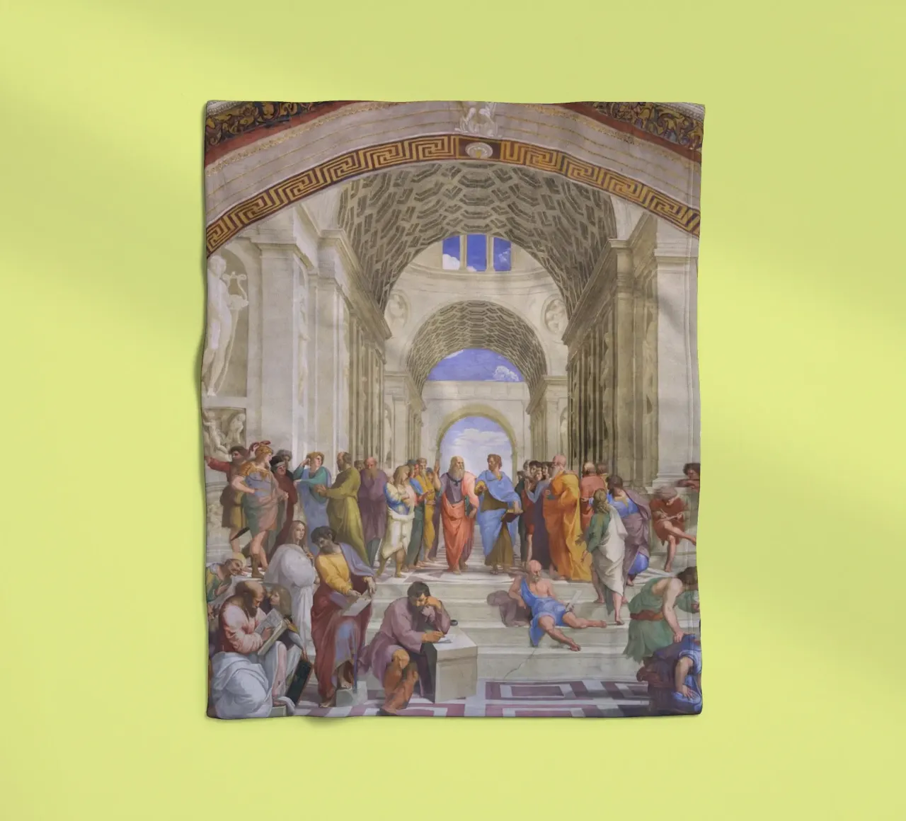 Raffaello - La scuola di Atene coperta in pile da Timeless Artworks