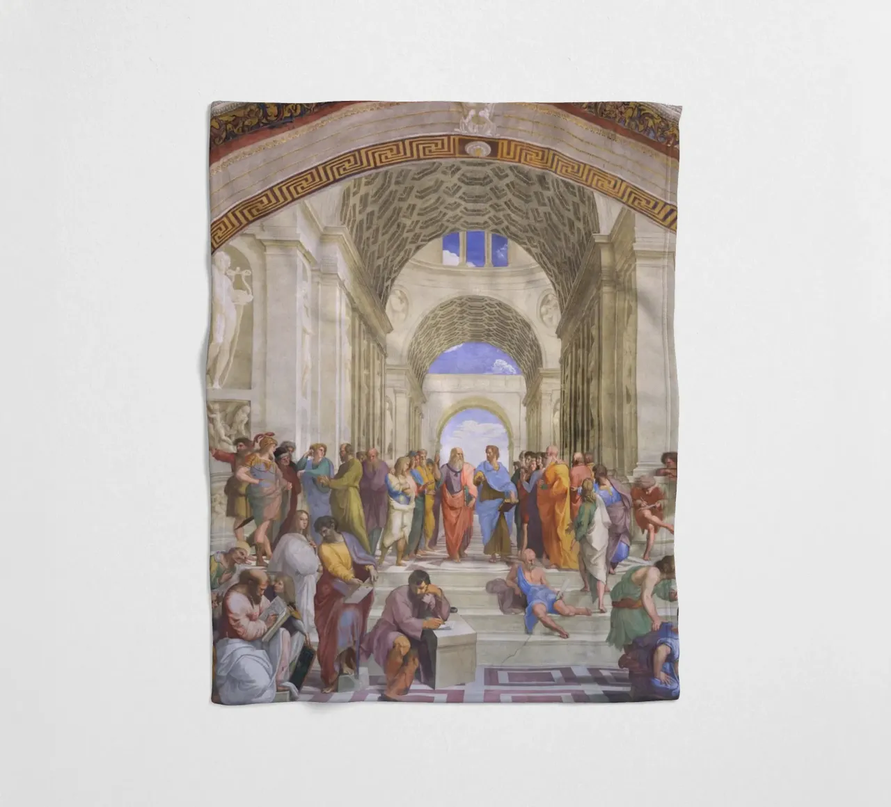Raffaello - La scuola di Atene coperta in pile da Timeless Artworks