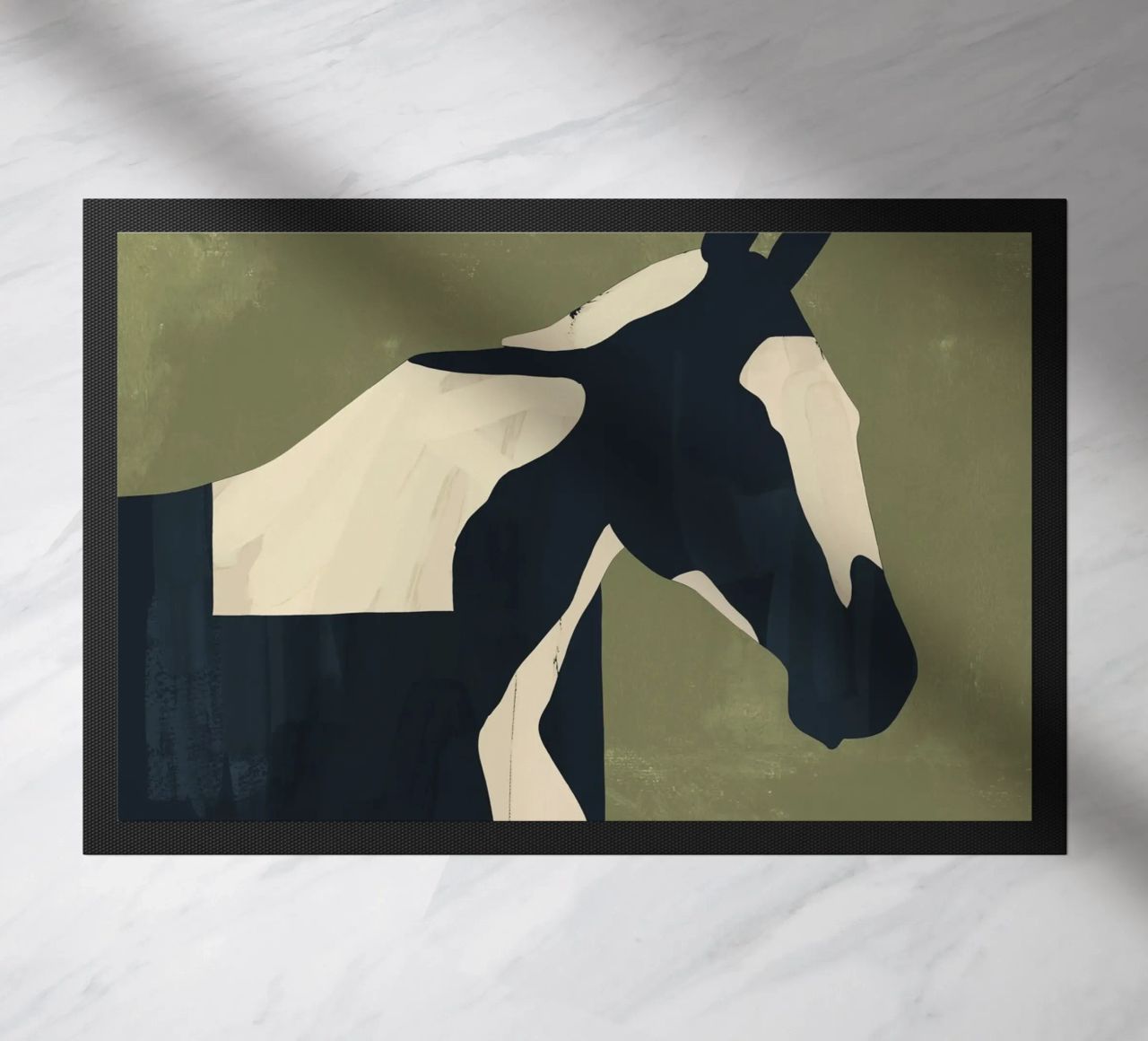 Abstract Minimal Horse 4 doormat by ThingDesign