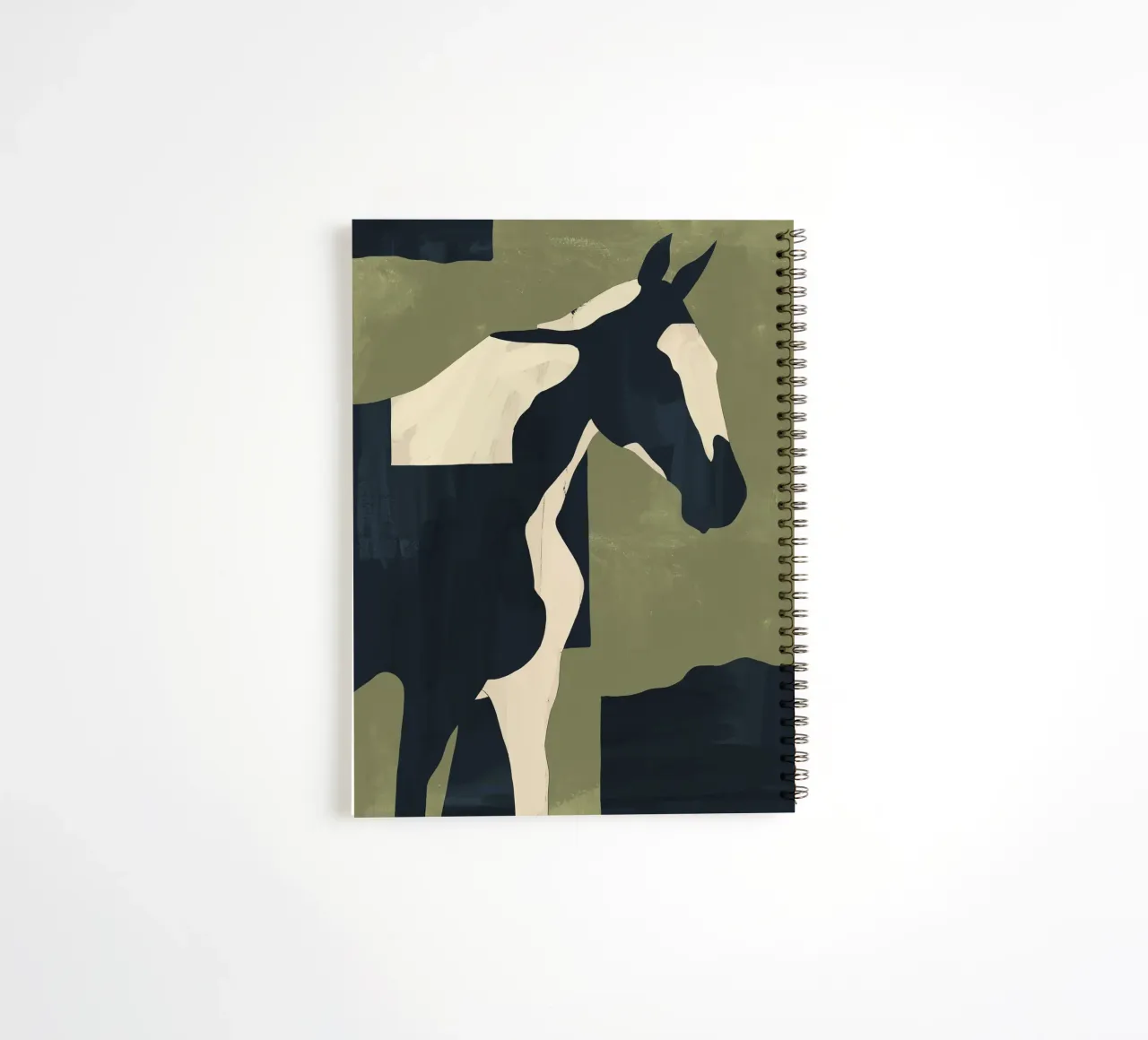 Abstract Minimal Horse 4 spiral notebook by ThingDesign