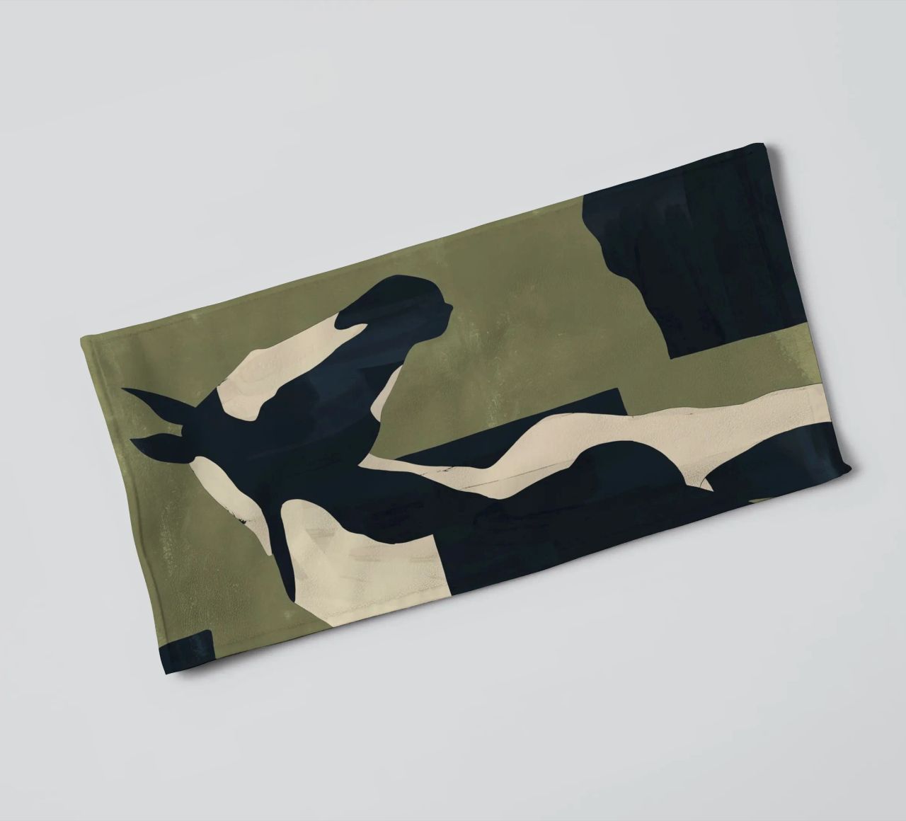 Abstract Minimal Horse 4 towel by ThingDesign