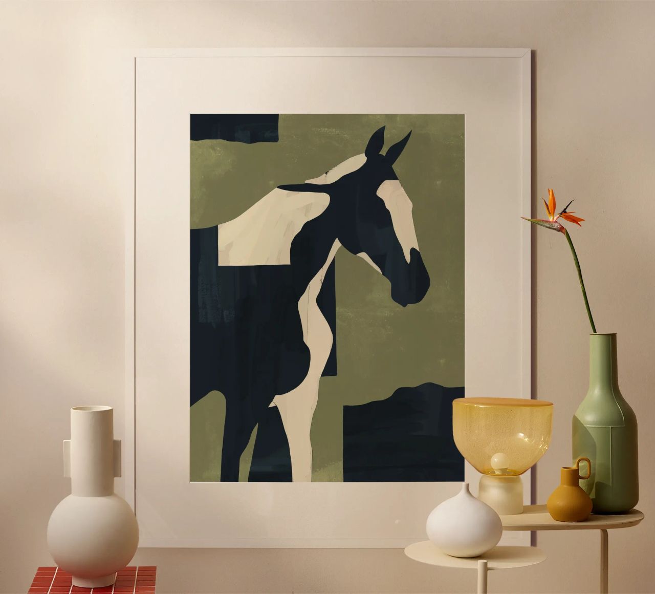 Abstract Minimal Horse 4 poster by ThingDesign