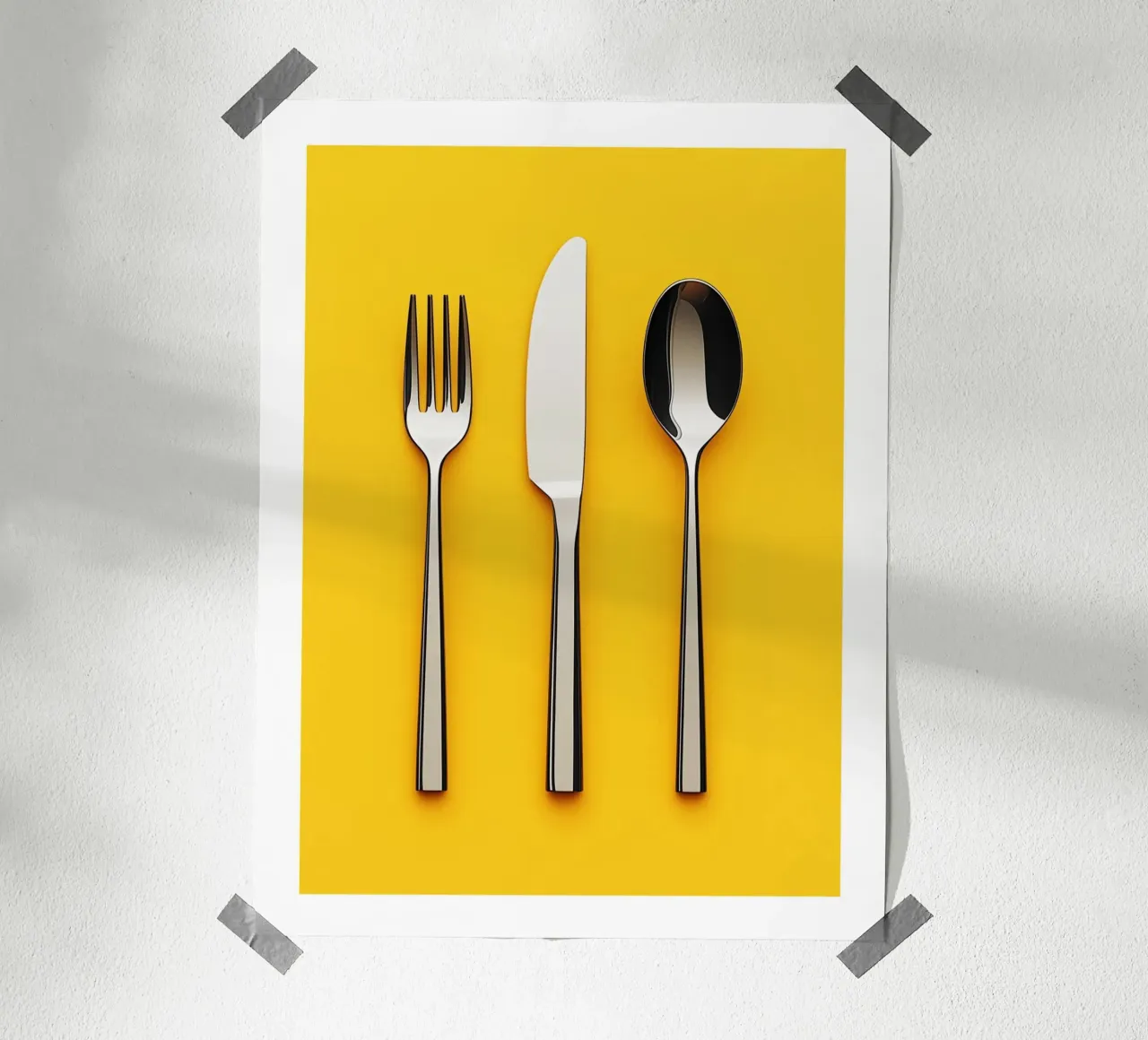 Couverts sur fond jaune hahnemühle de Spice & Style