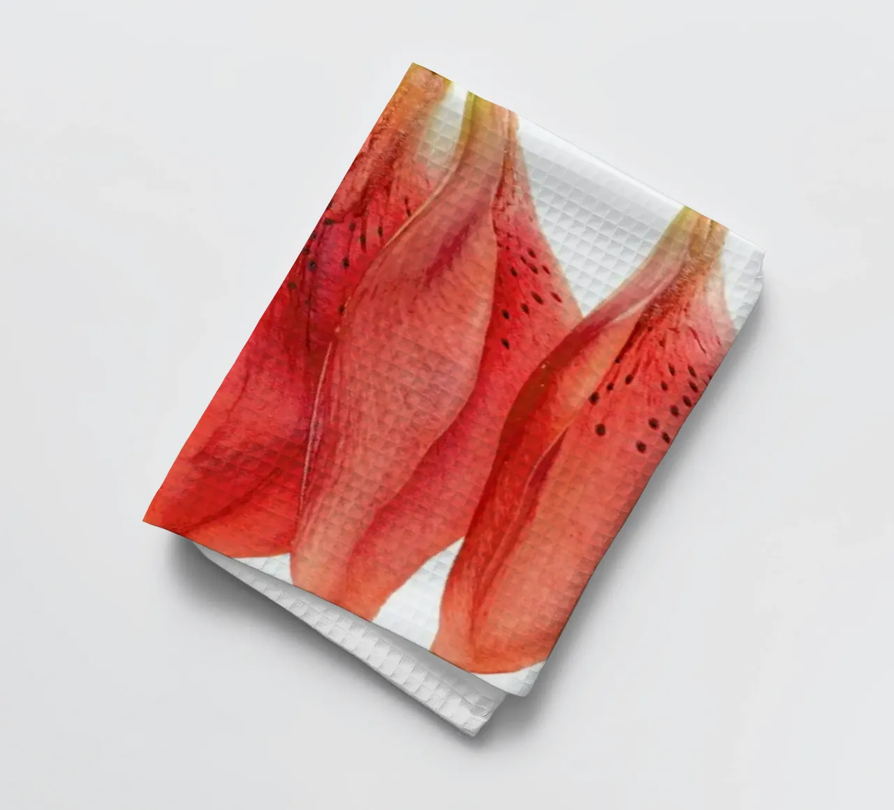 Lilly Petals Orange canovaccio da cucina da Curious Collections by Marielle Leenders
