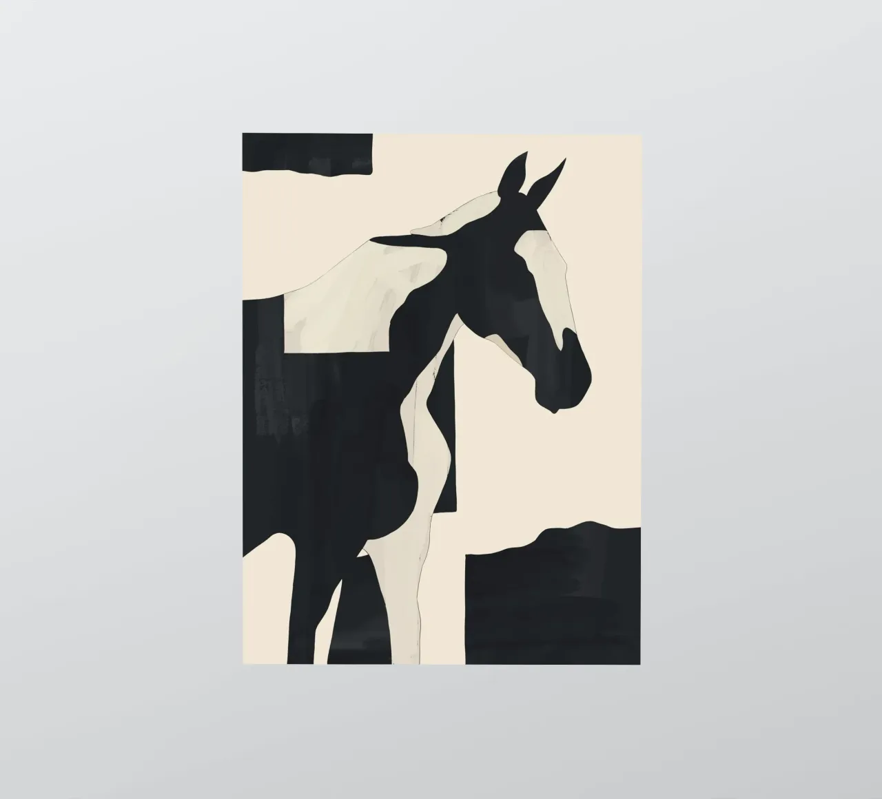 Abstrait Minimal Cheval 5 autocollant de ThingDesign
