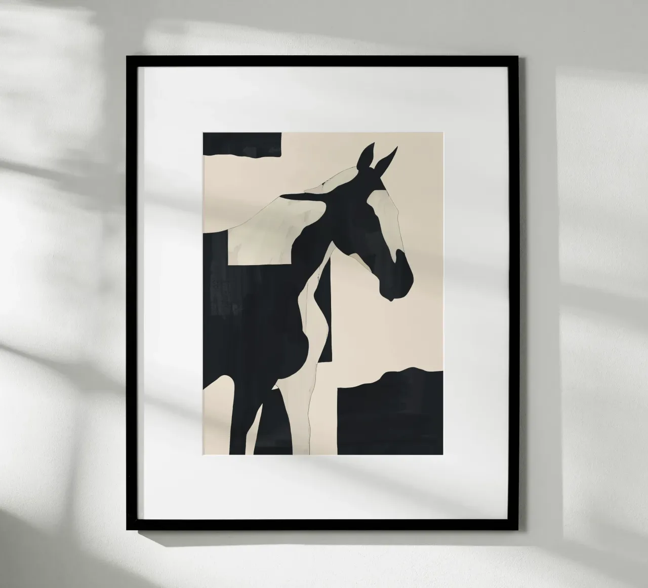Abstrakt Minimal Pferd 5 Hahnemühle von ThingDesign