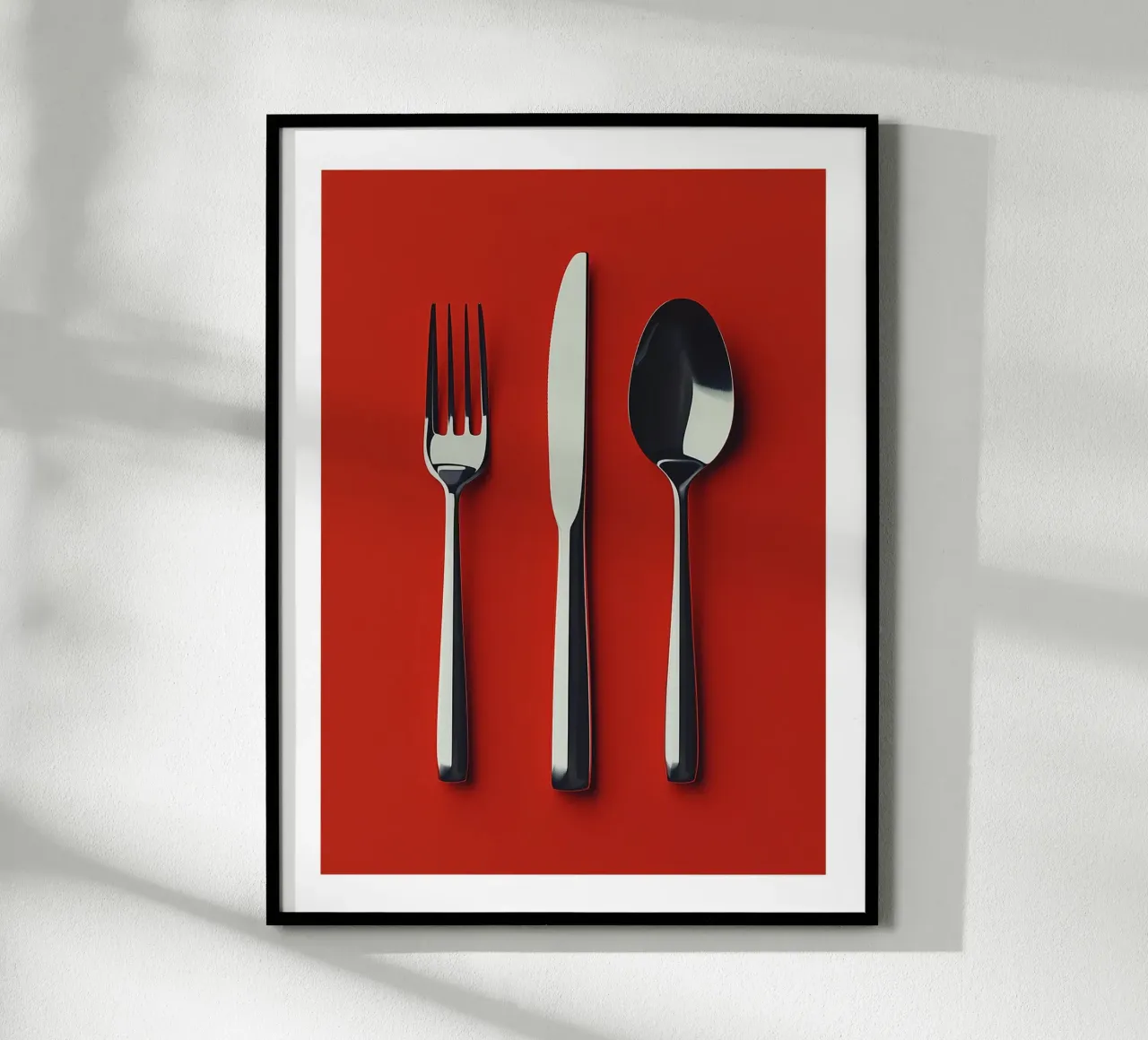 Posate moderne su sfondo rosso carta hahnemühle da Spice & Style