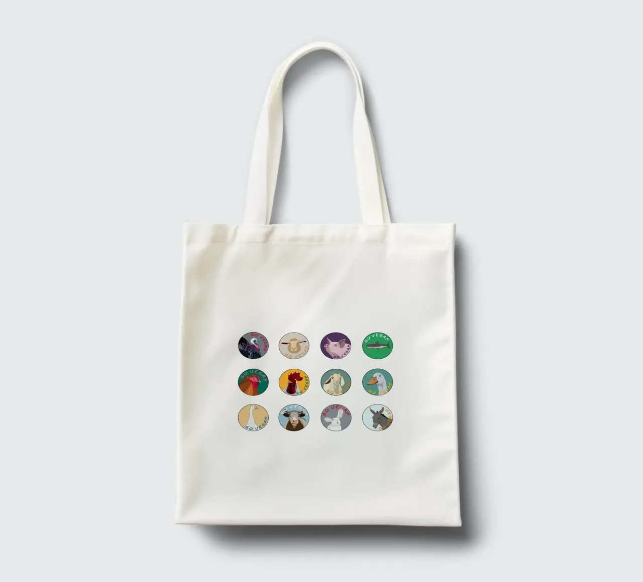 GO VEGAN borsa in juta da Face & Content