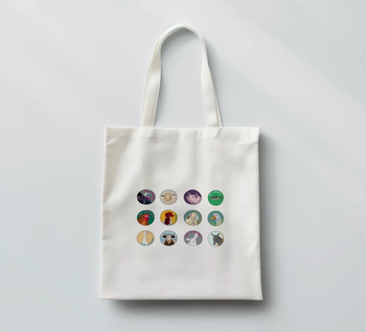 GO VEGAN borsa in juta da Face & Content
