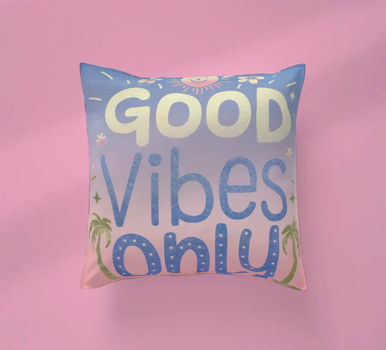 Good Vibes Only decorative cushion by logic