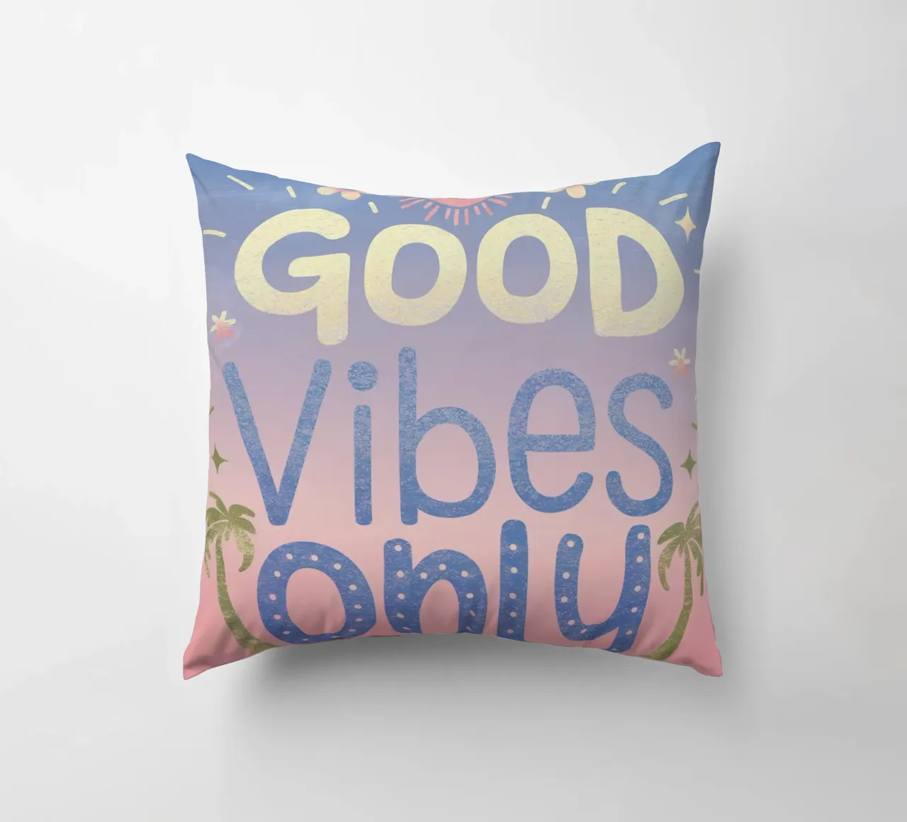 Good Vibes Only decorative cushion by logic