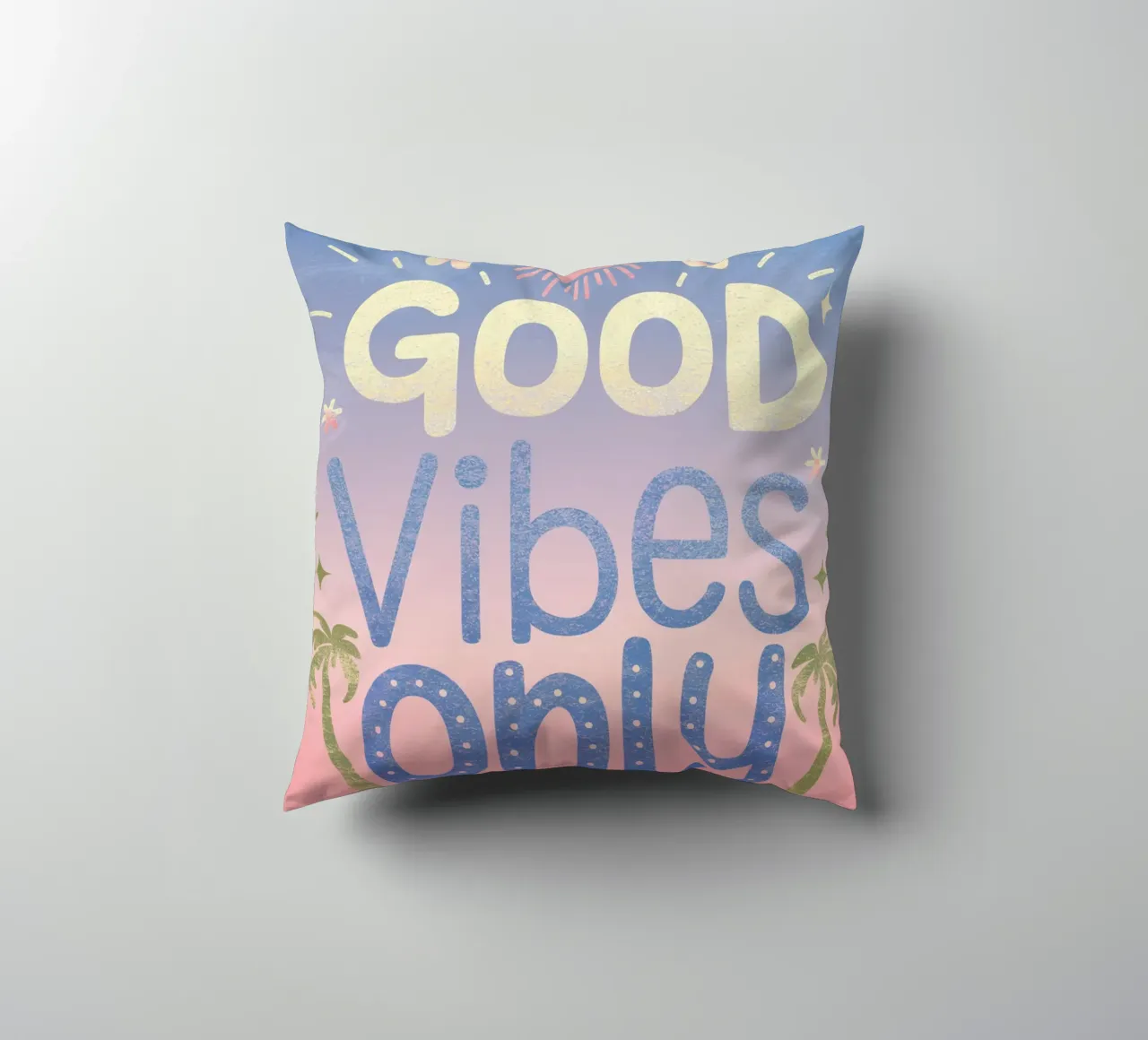Good Vibes Only decorative cushion by logic