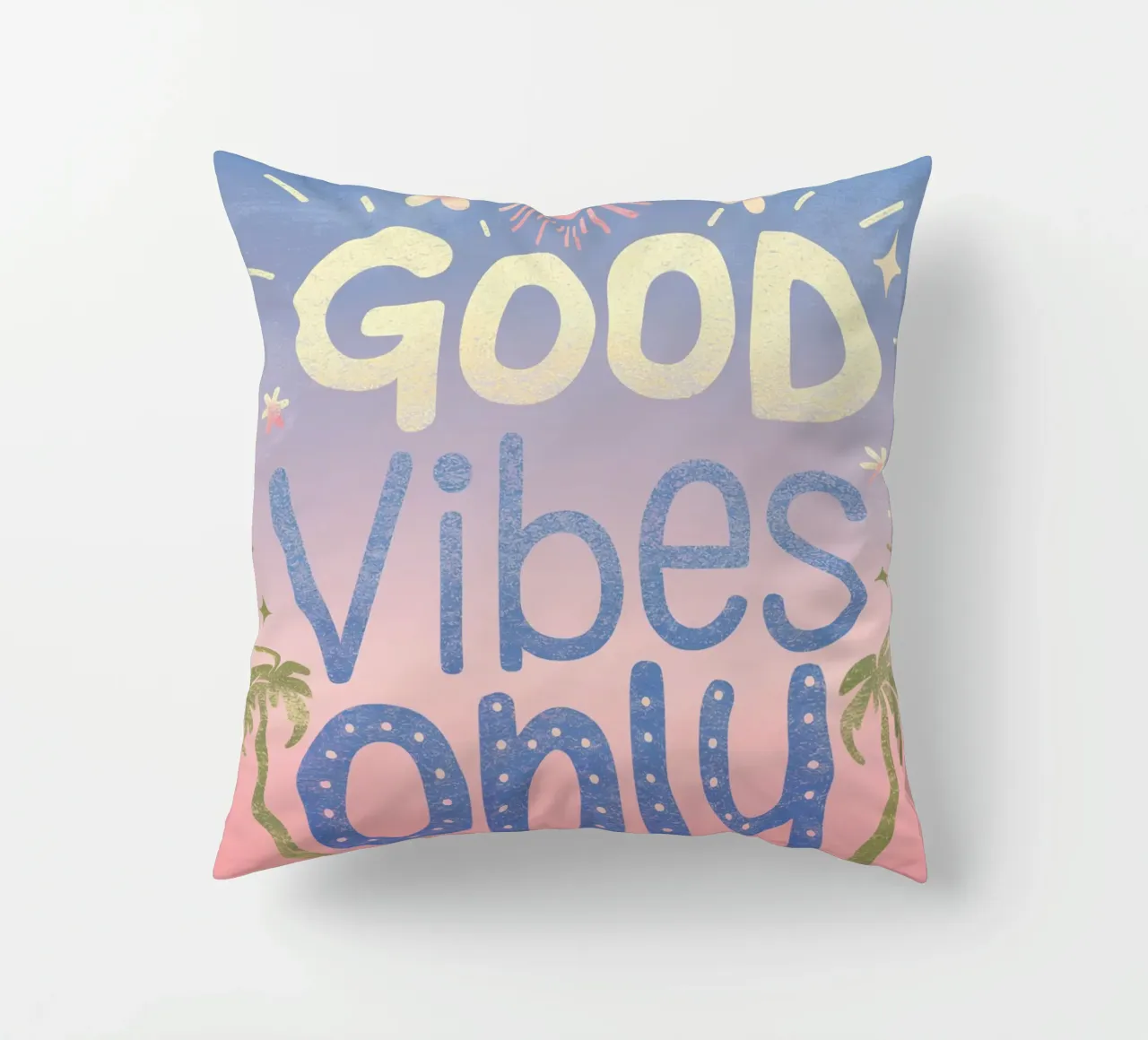 Good Vibes Only decorative cushion by logic