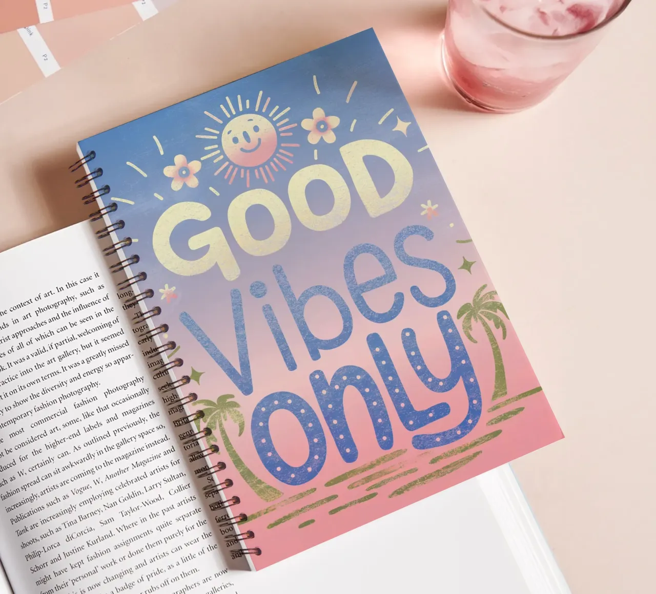 Good Vibes Only spiral notebook by logic