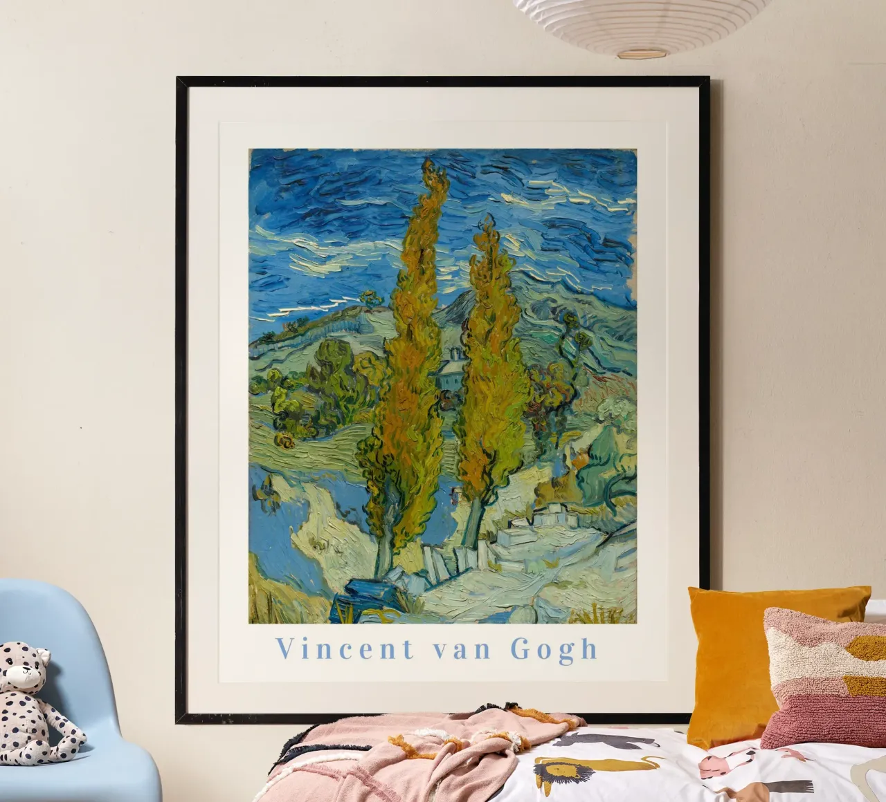 Vincent van Gogh, Ölgemälde, Berühmter Künstler Landschaftsmalerei Poster mit Aluminium Rahmen von ArtHaus