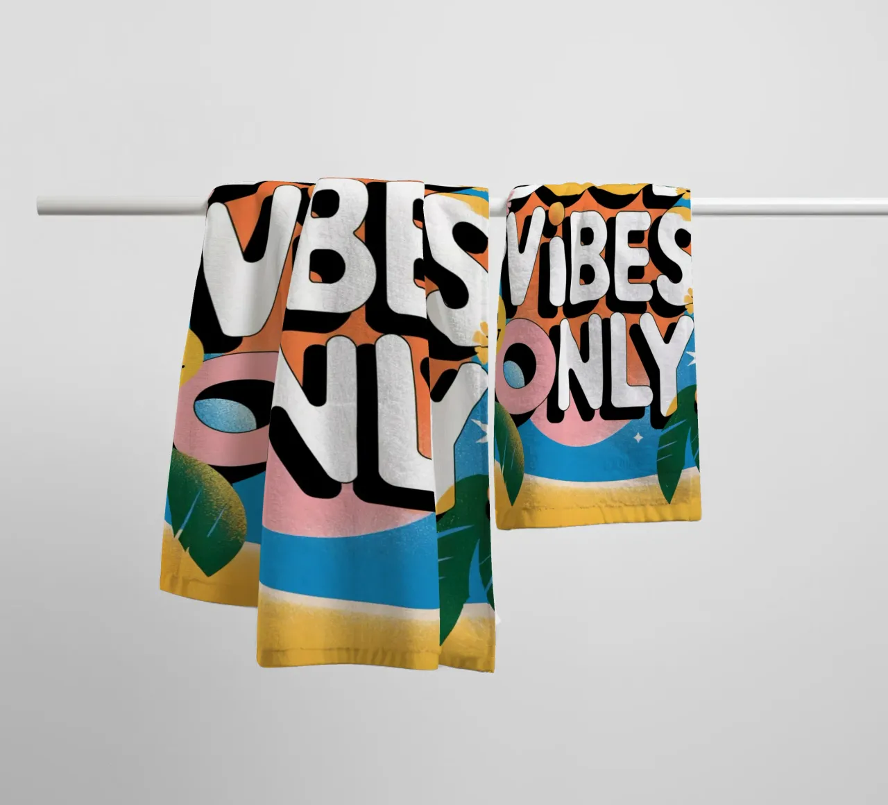 Alleen goede vibraties badhanddoek van logic