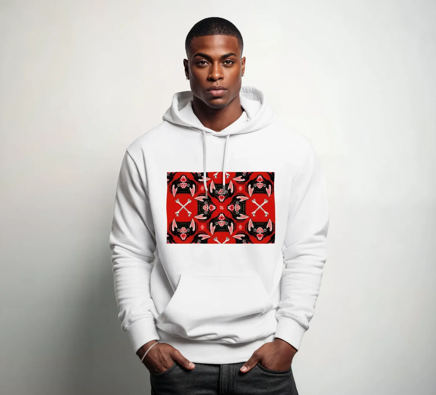 Batface Pattern hoodie by Chobopop