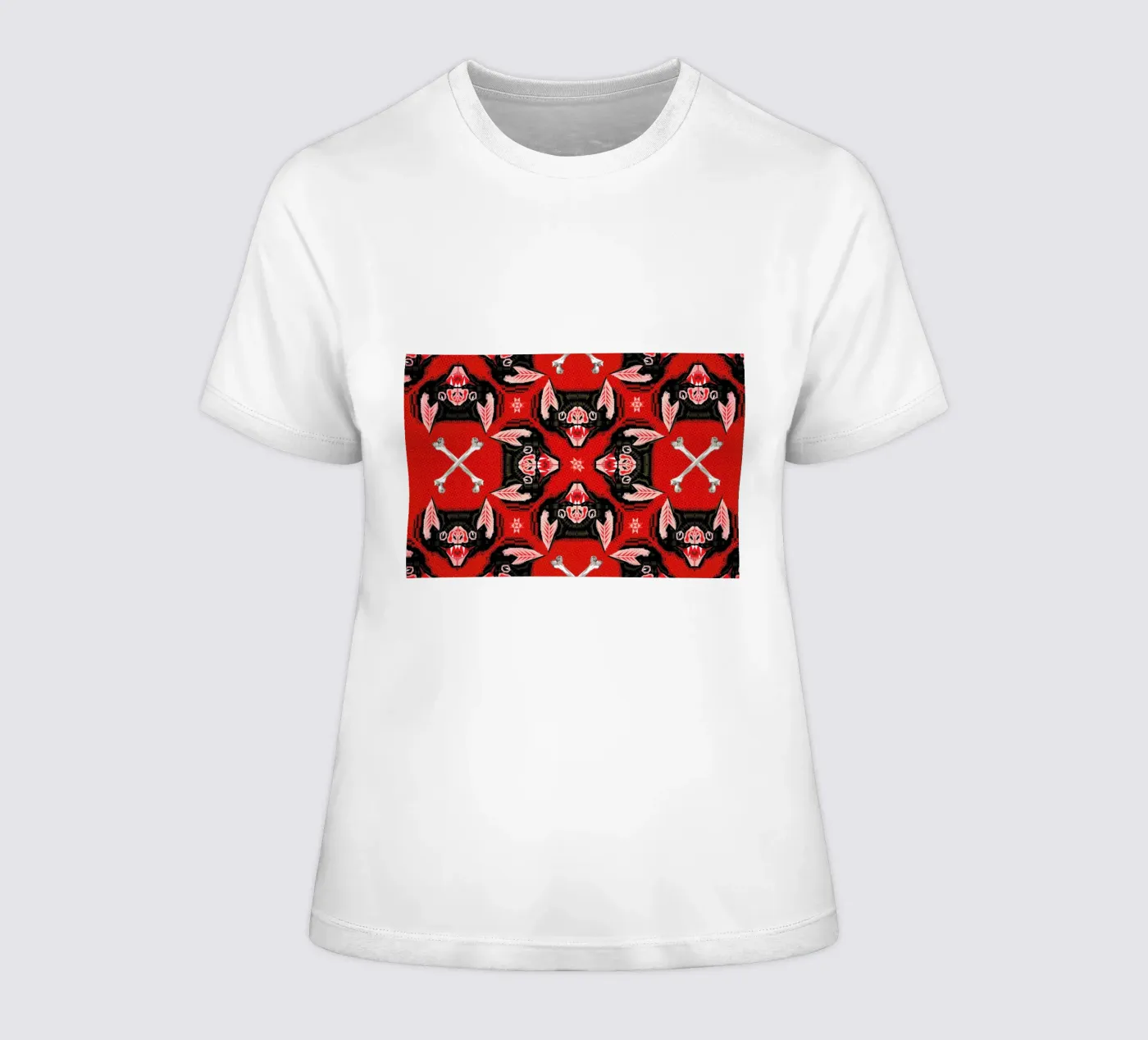 Batface Pattern t-shirt da donna da Chobopop