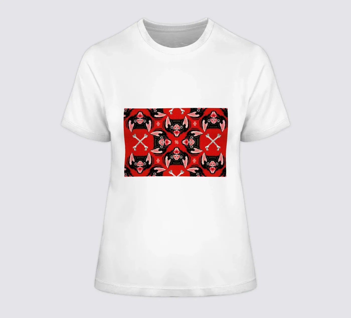 Batface Pattern t-shirt da donna da Chobopop