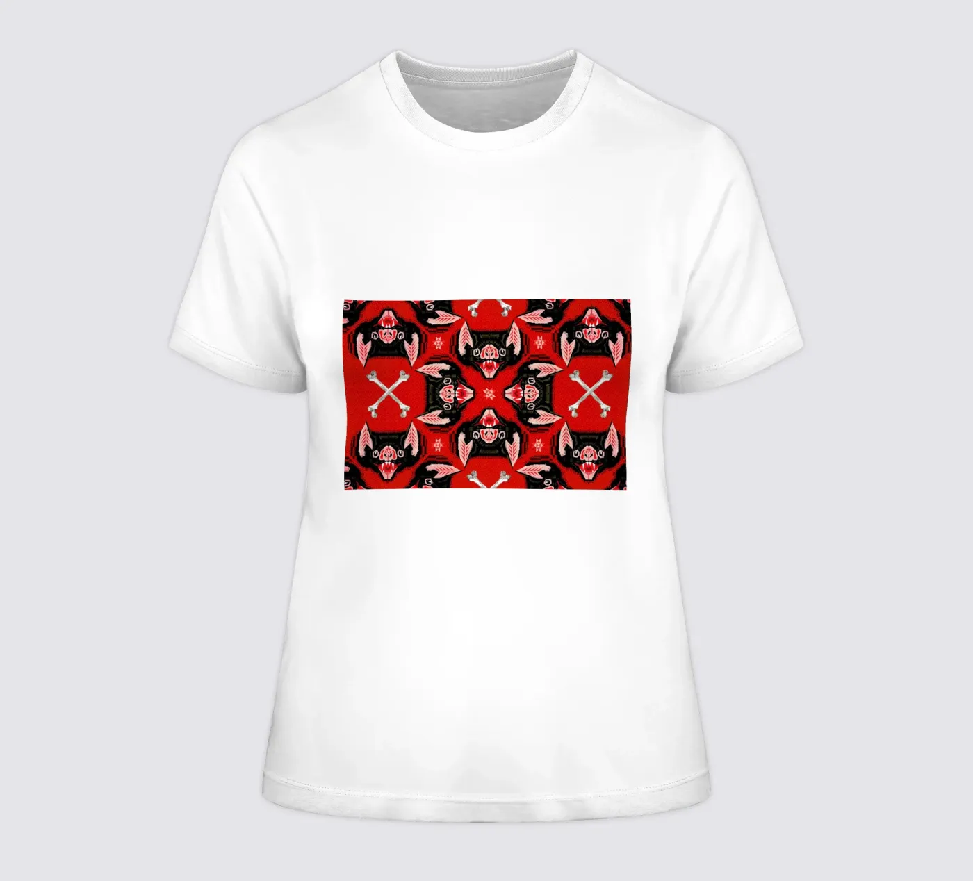 Batface Pattern t-shirt da donna da Chobopop