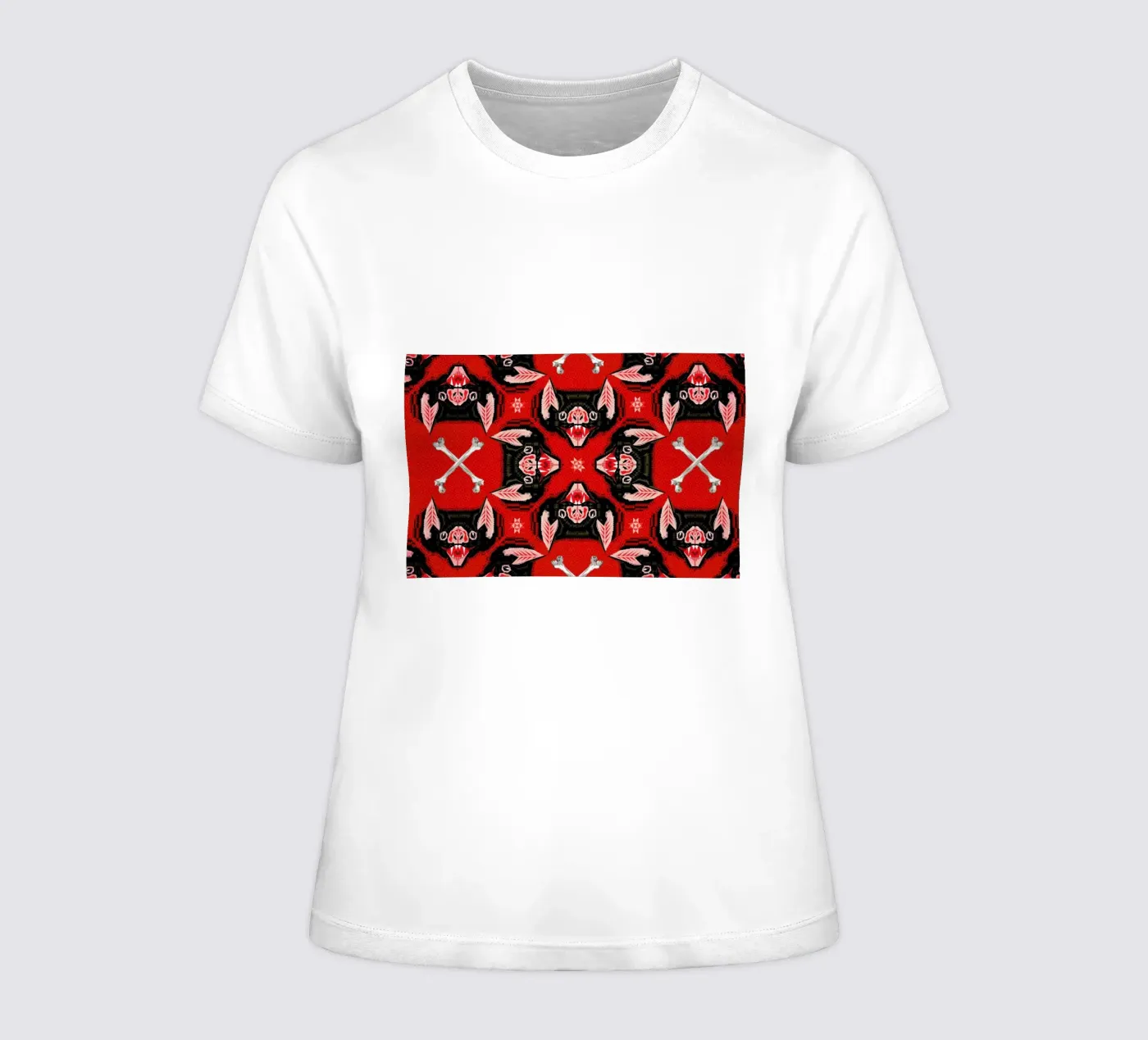 Batface Pattern t-shirt da donna da Chobopop