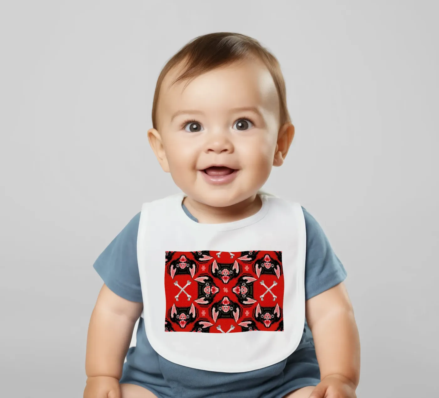 Batface Pattern baby bib by Chobopop
