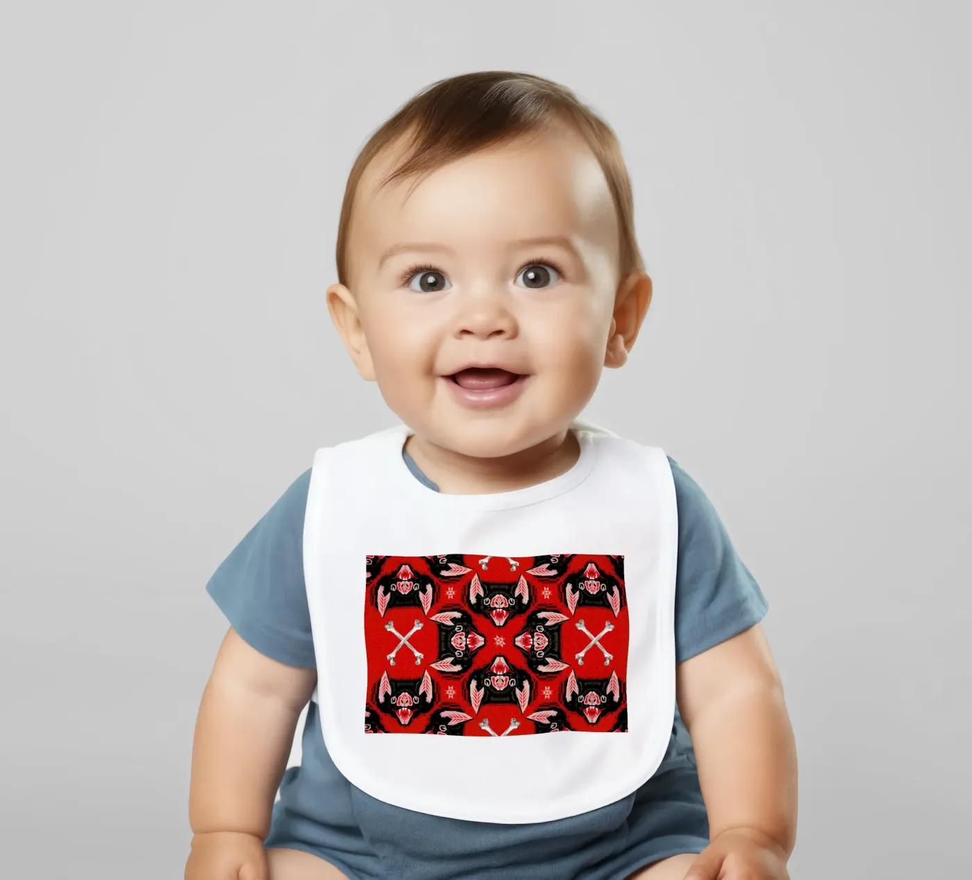 Batface Pattern baby bib by Chobopop