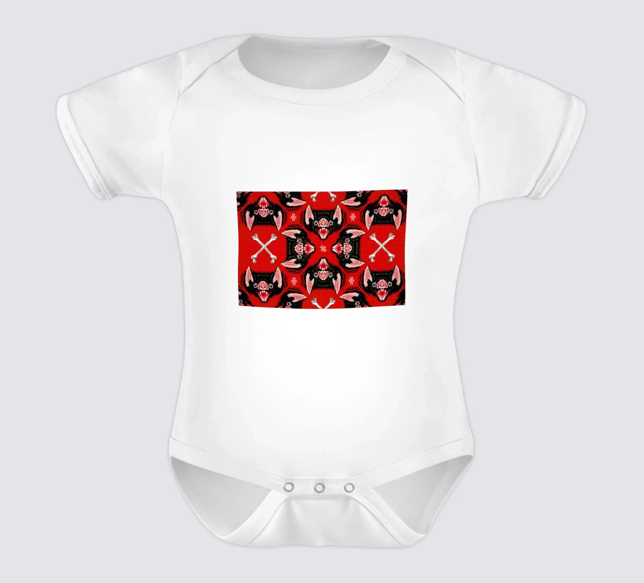 Batface Pattern body neonato maniche corte da Chobopop