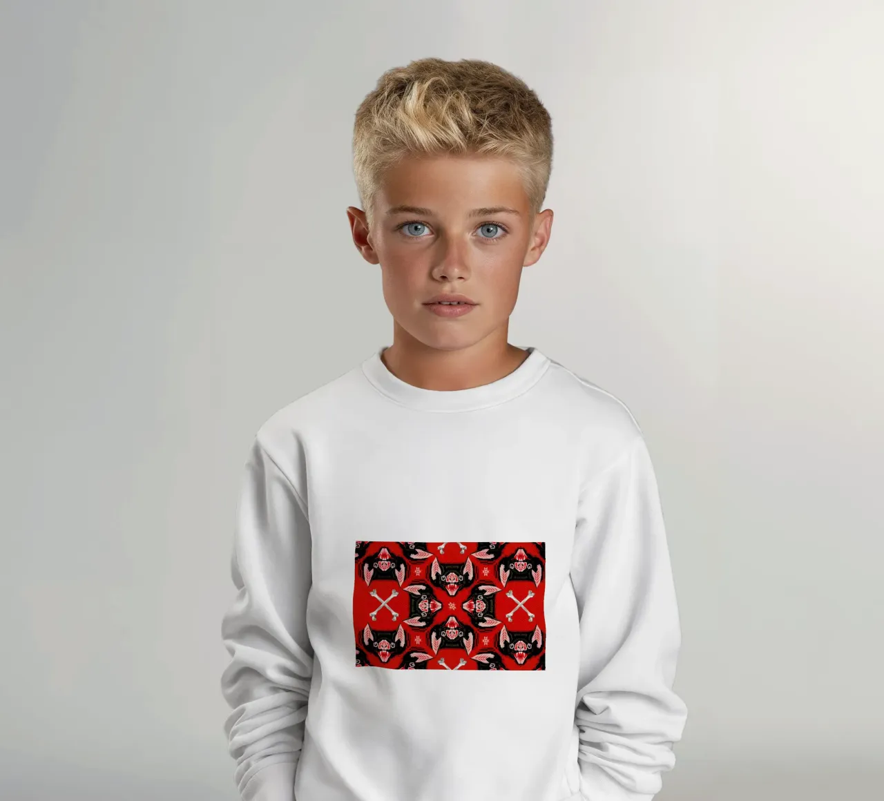 Batface Pattern kinder sweatshirt van Chobopop