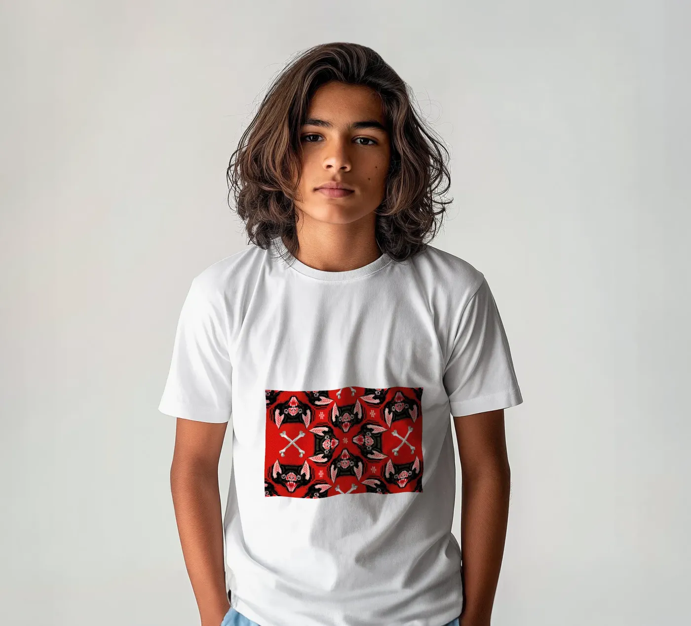 Batface Pattern Kinder T-Shirt von Chobopop
