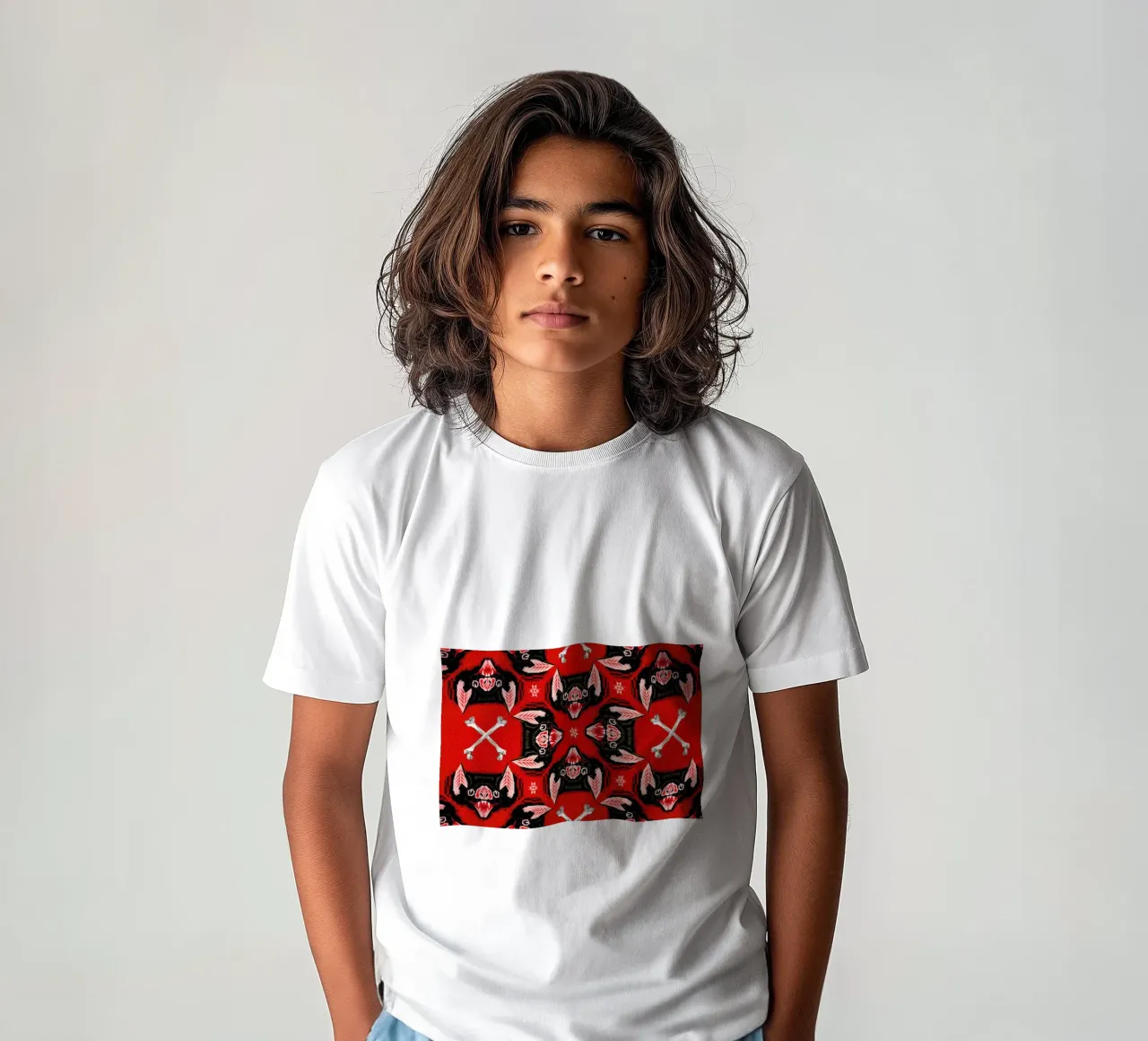Batface Pattern kinder t-shirt van Chobopop