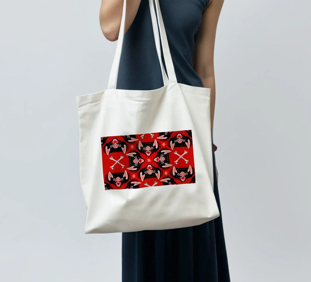 Batface Pattern borsa in juta da Chobopop