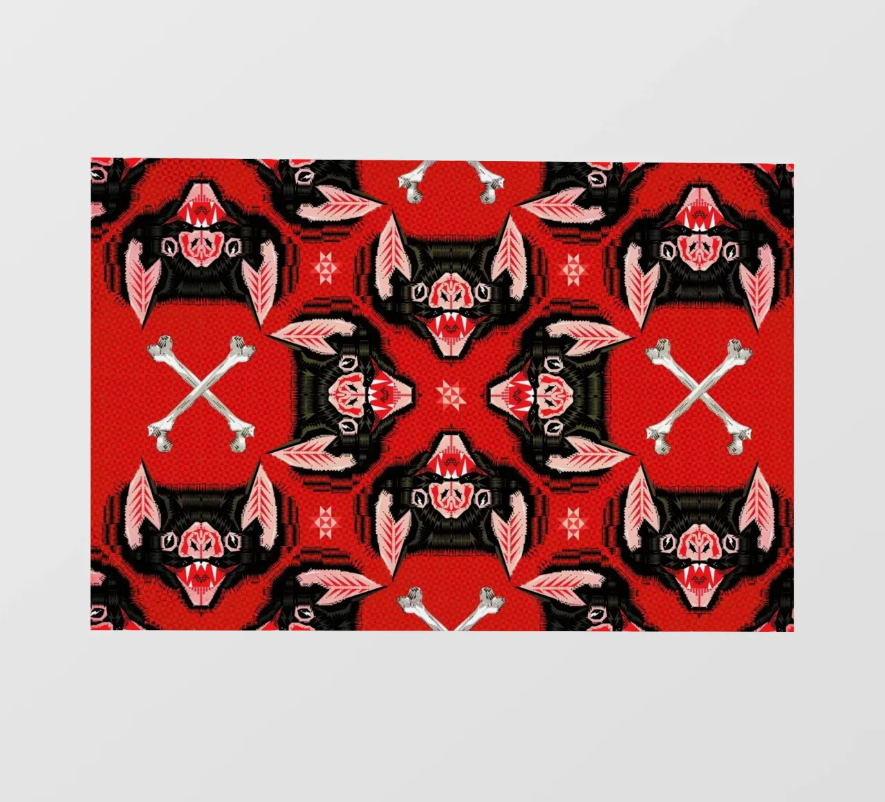 Batface Pattern pvc-zeil van Chobopop