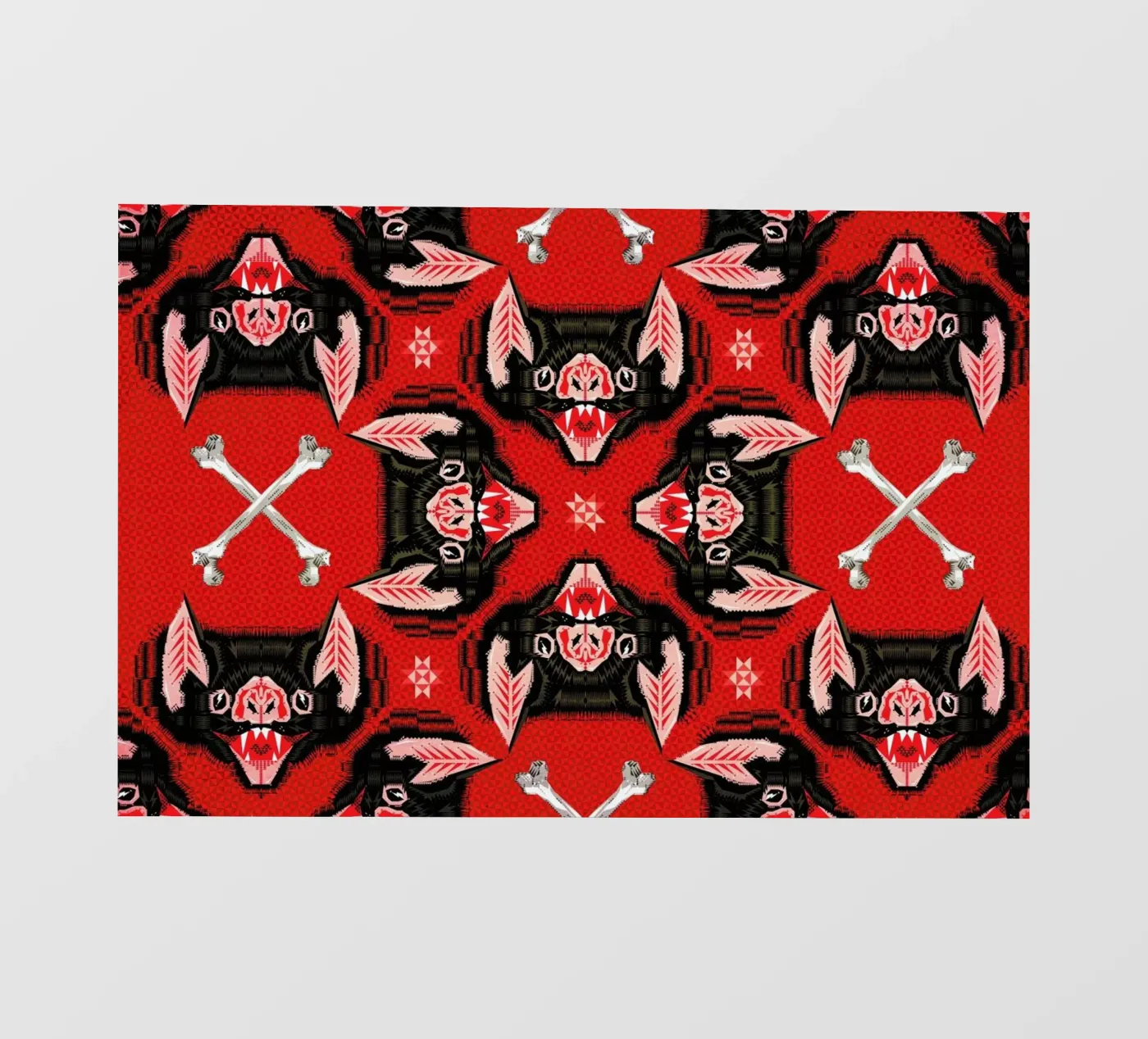 Batface Pattern pvc-zeil van Chobopop