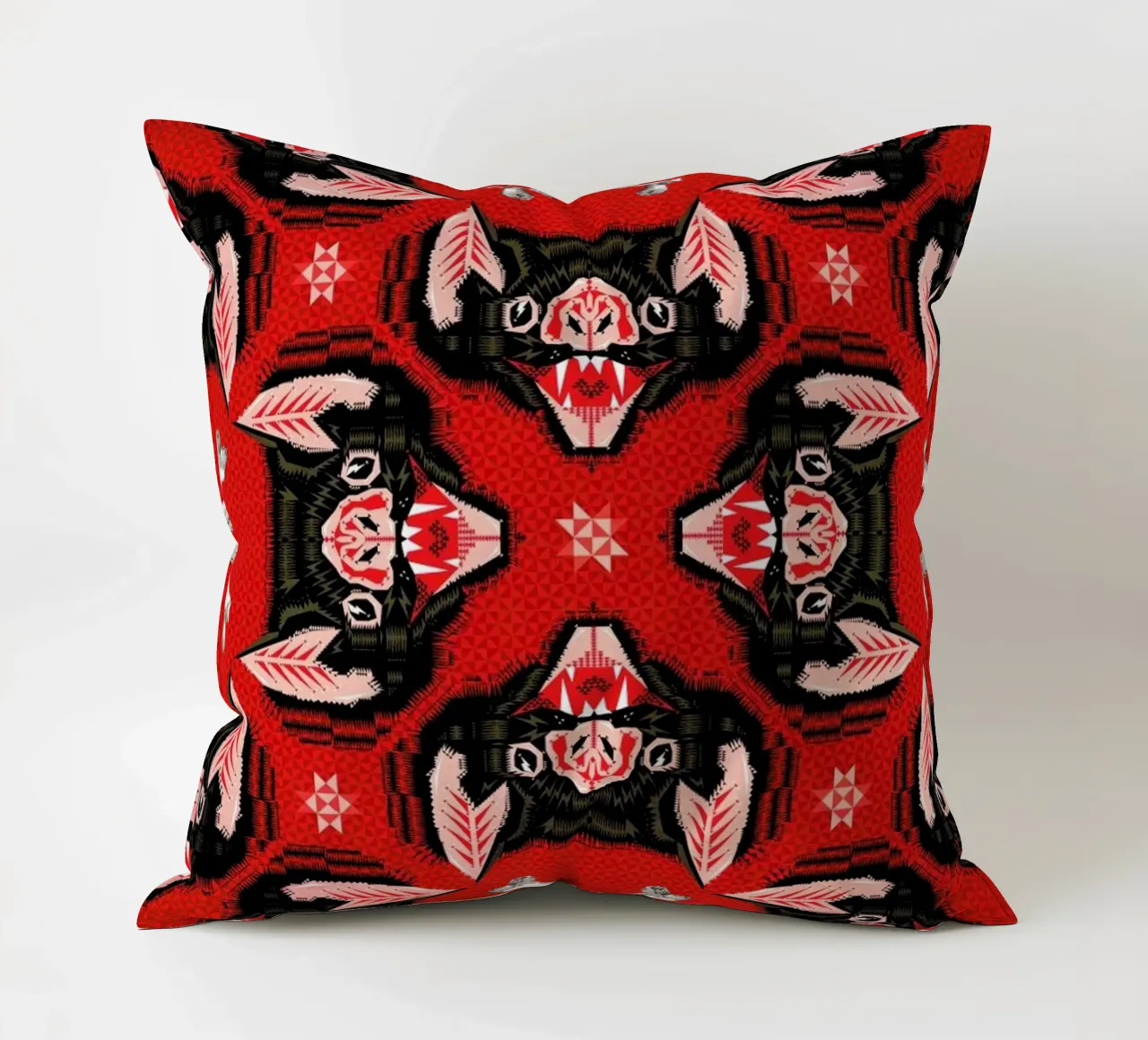 Batface Pattern decorative cushion by Chobopop